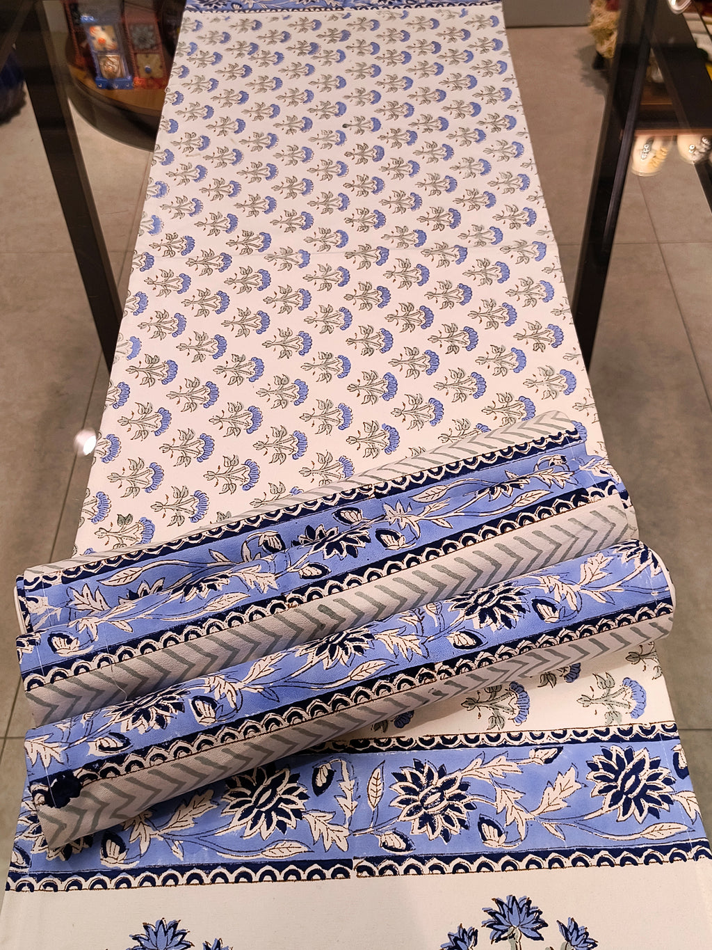 Hand Block Printed Table Runner Set