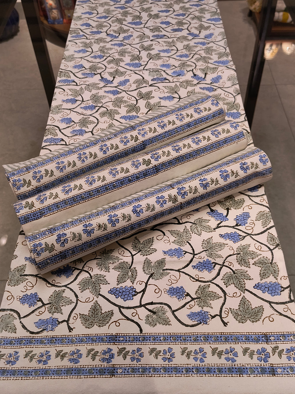 Hand Block Printed Table Runner Set