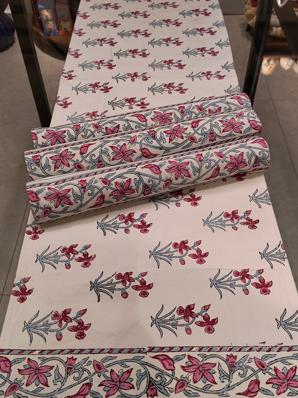 Hand Block Printed Table Runner Set