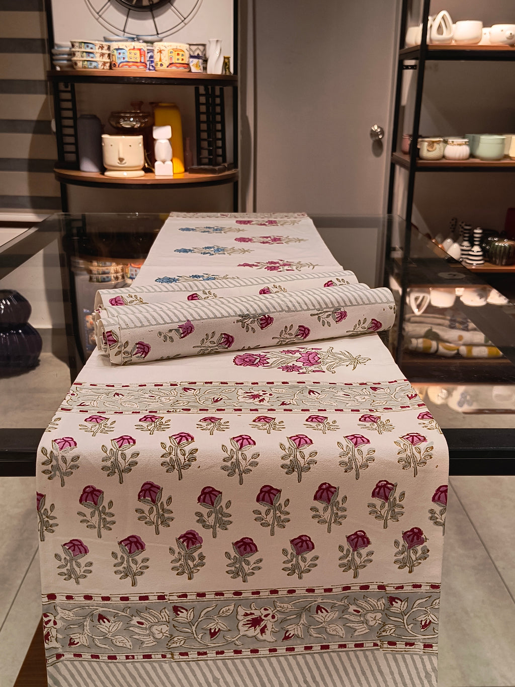 Hand Block Printed Table Runner Set