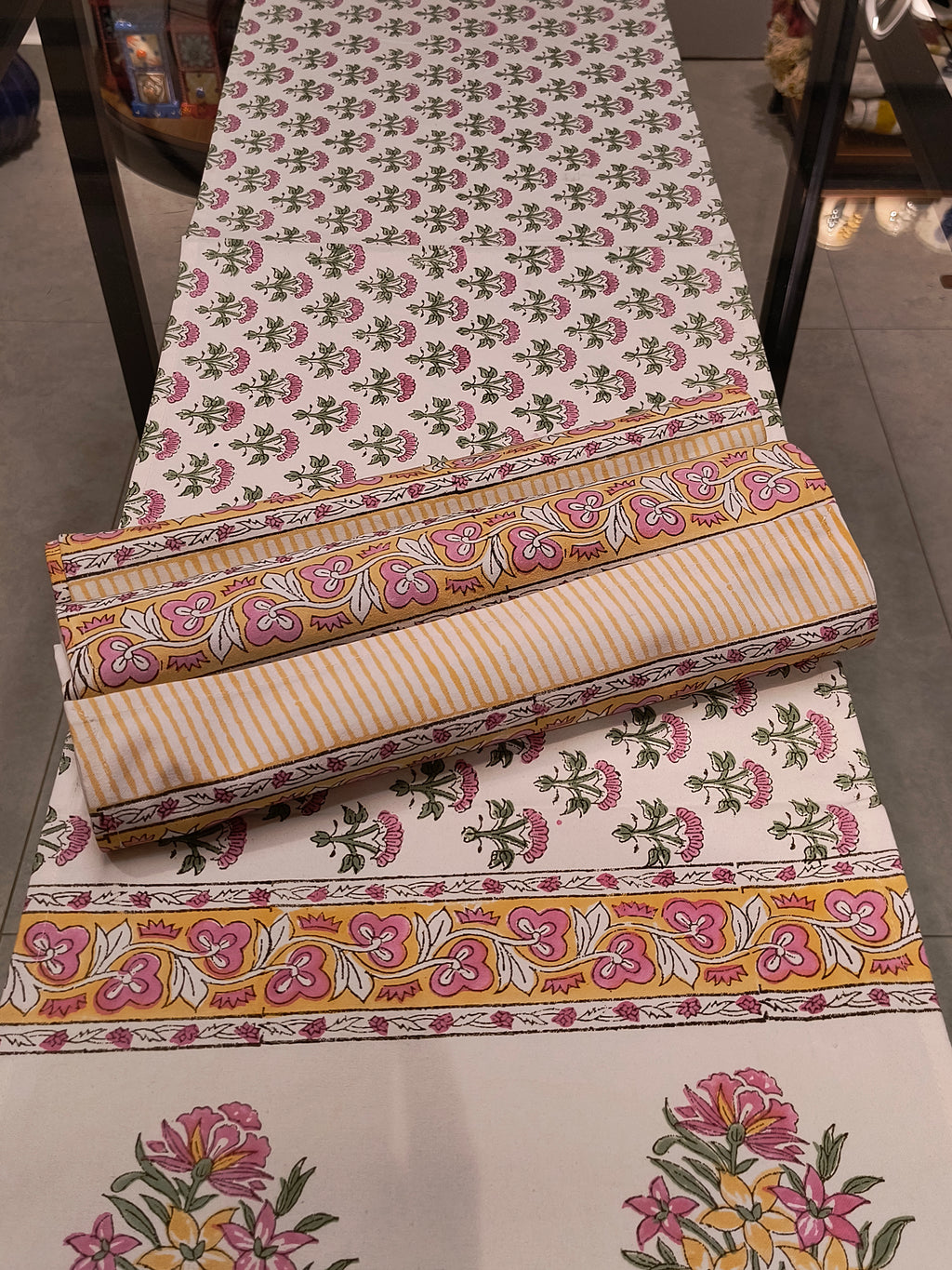 Hand Block Printed Table Runner Set
