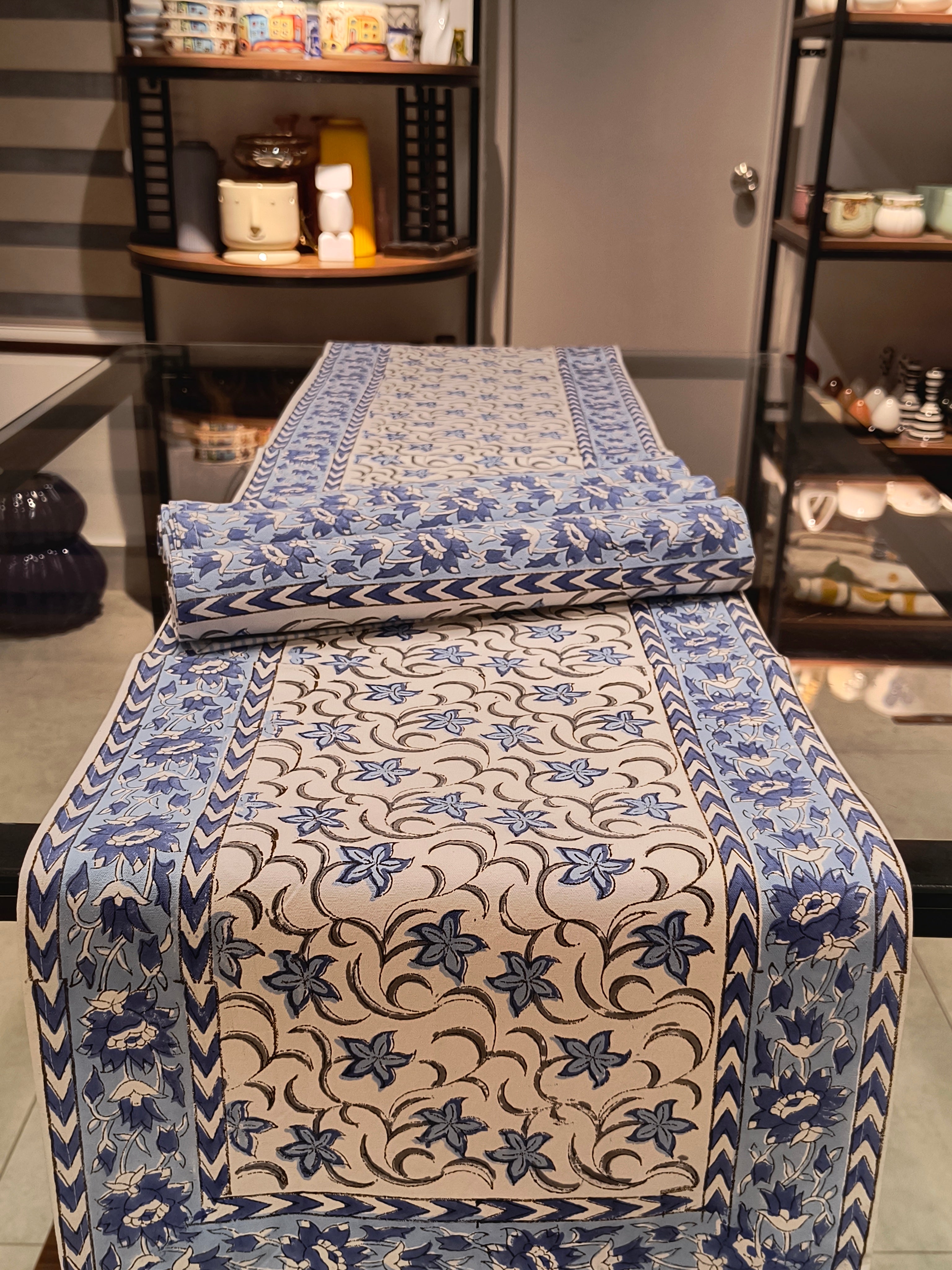 Hand Block Printed Table Runner Set