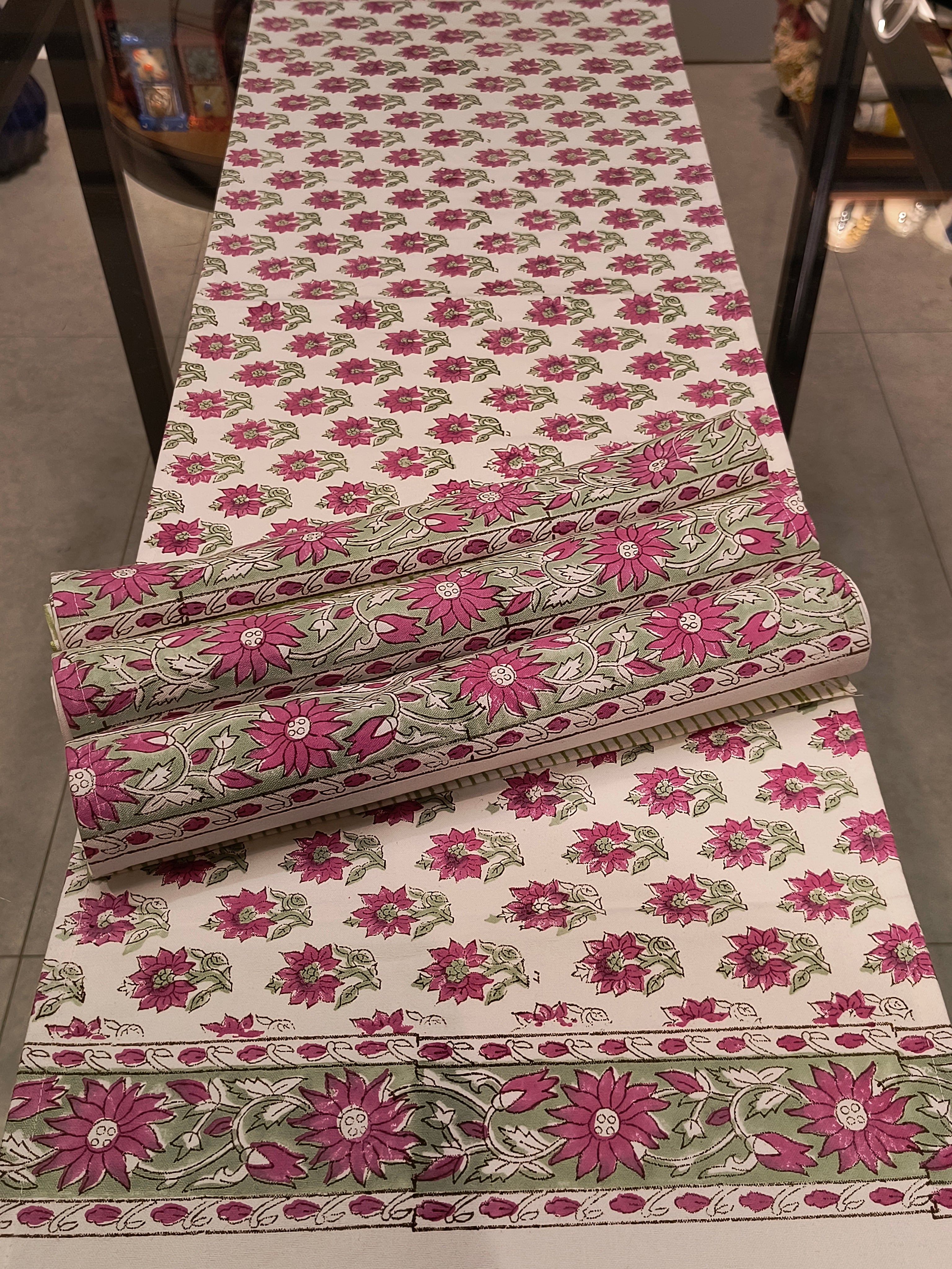Hand Block Printed Table Runner Set