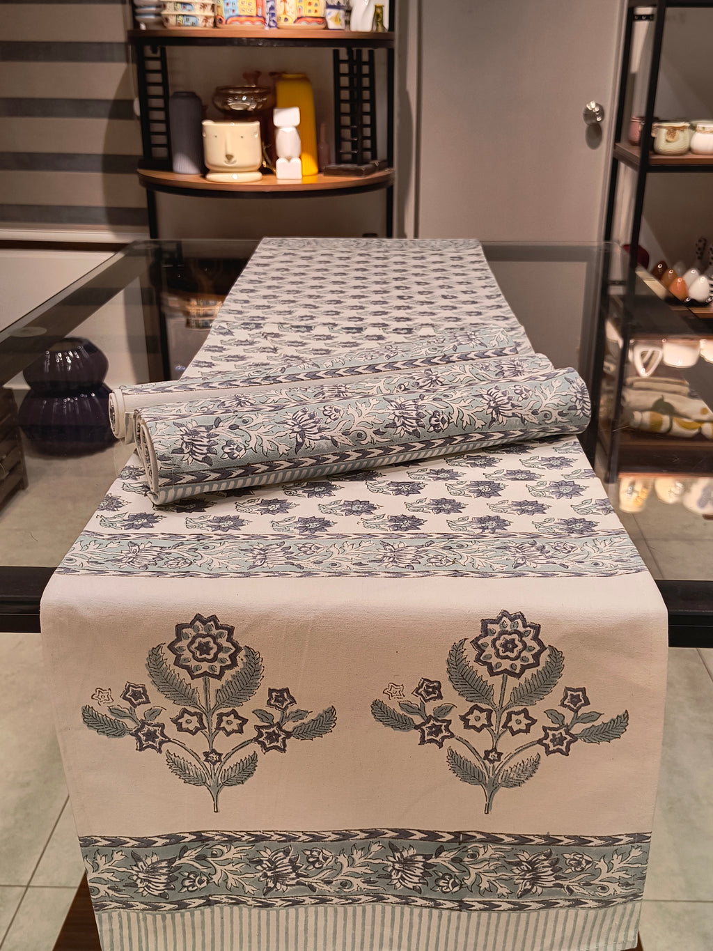 Hand Block Printed Table Runner Set