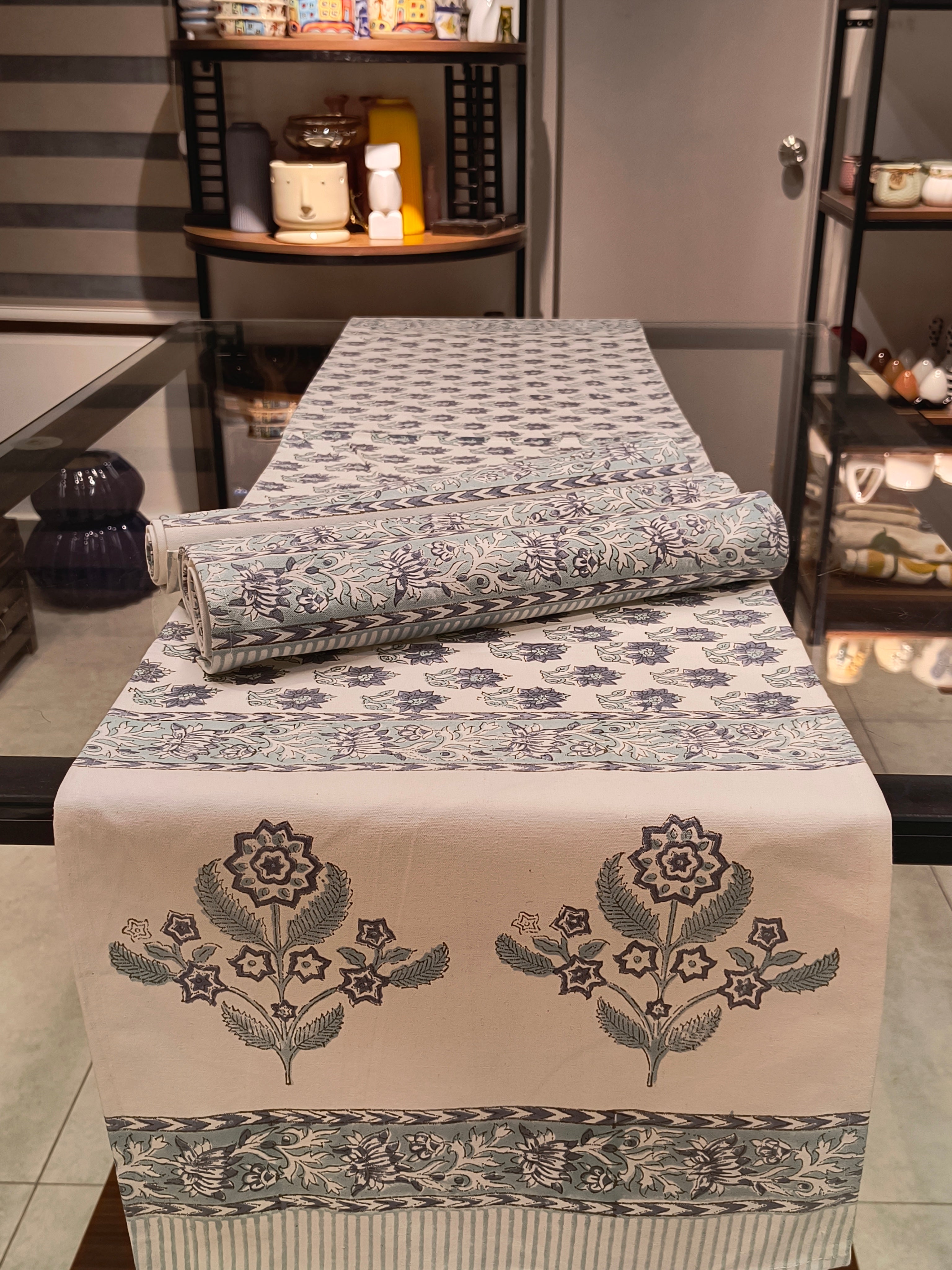 Hand Block Printed Table Runner Set