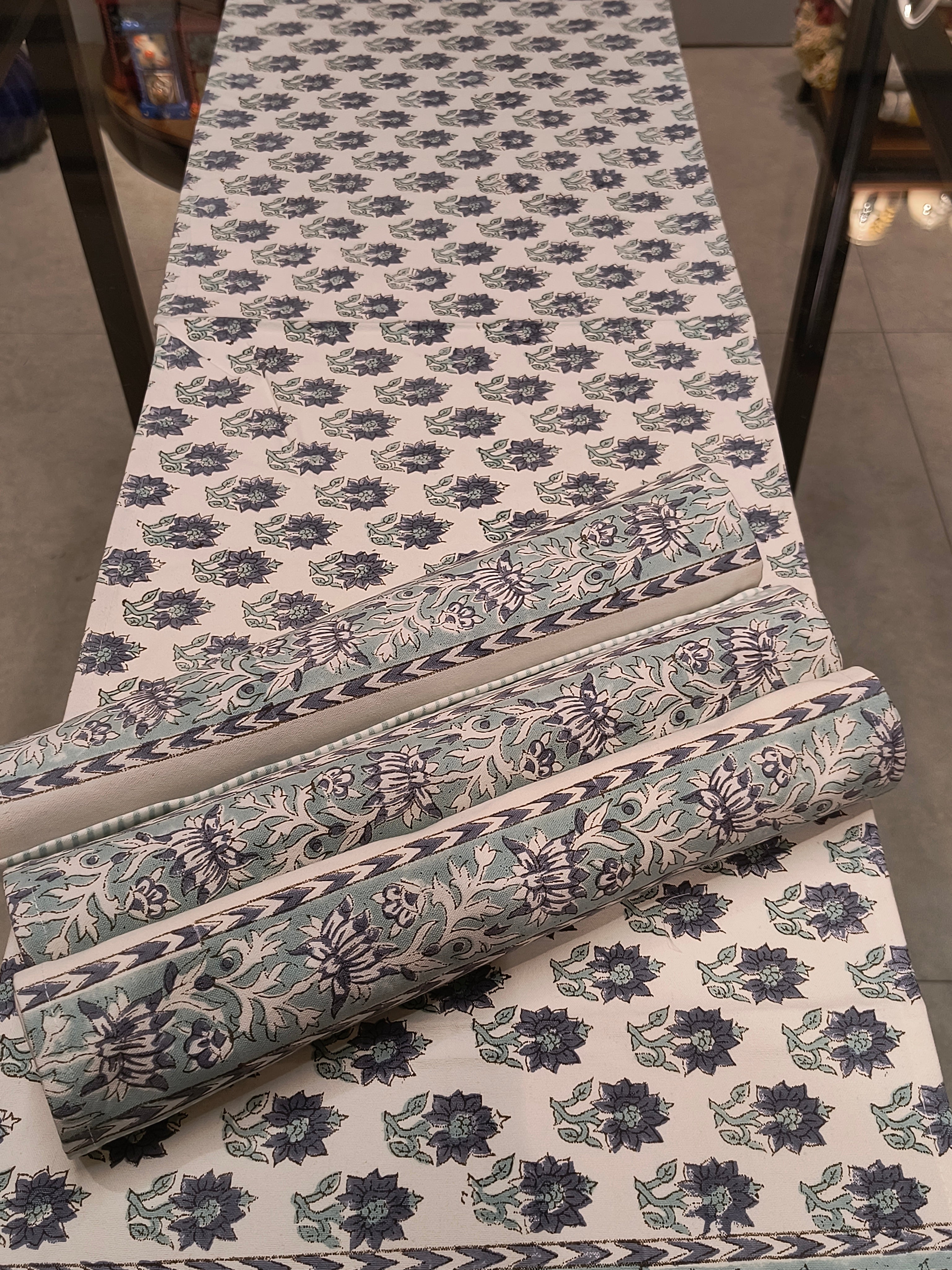 Hand Block Printed Table Runner Set