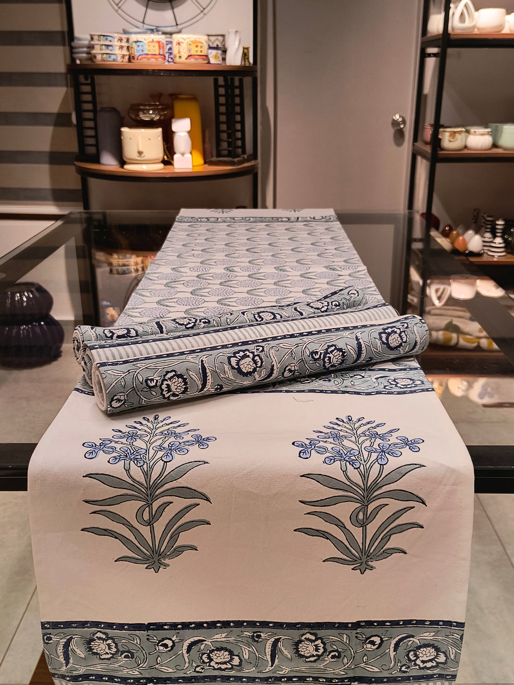 Hand Block Printed Table Runner Set