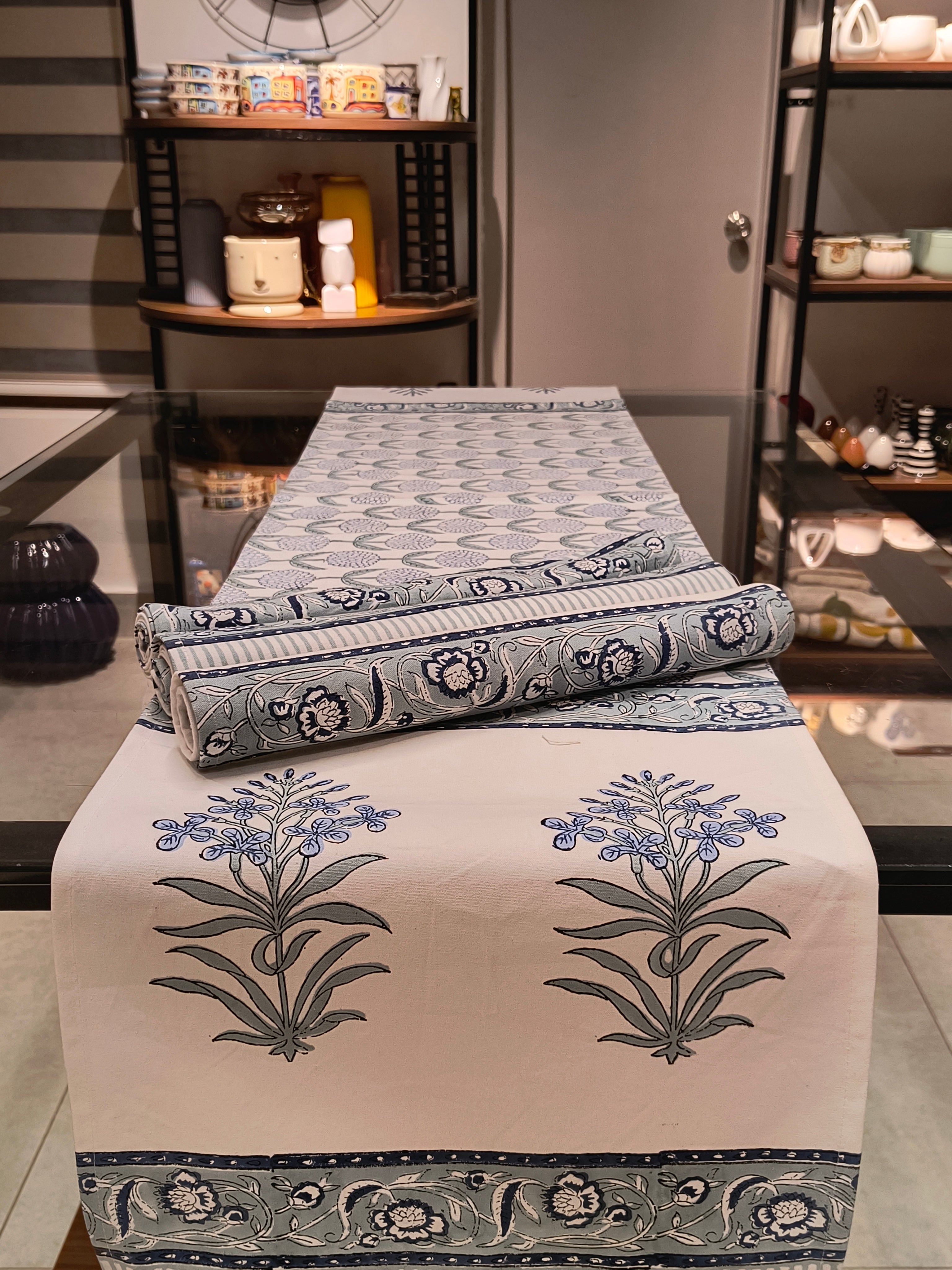 Hand Block Printed Table Runner Set