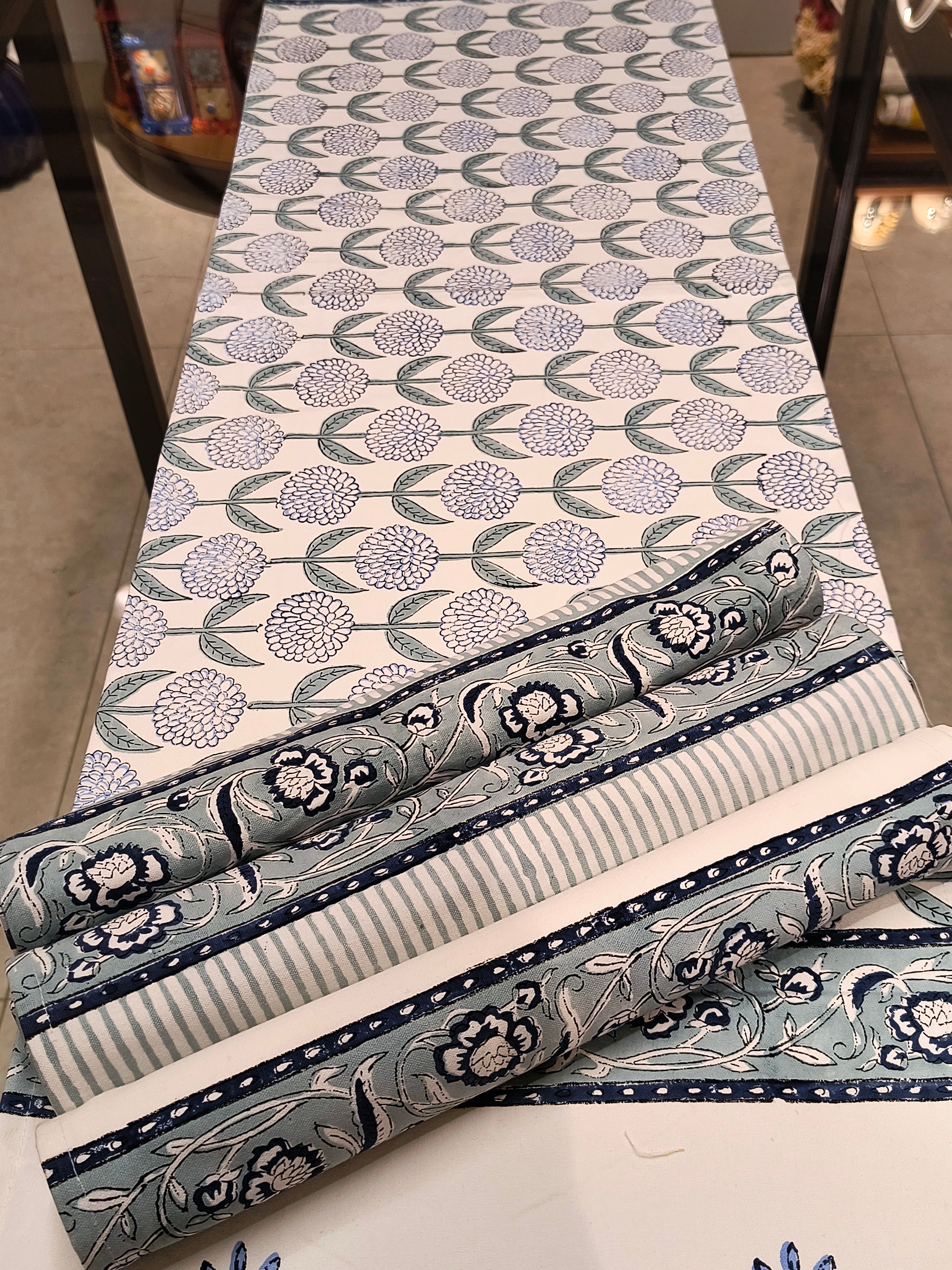 Hand Block Printed Table Runner Set