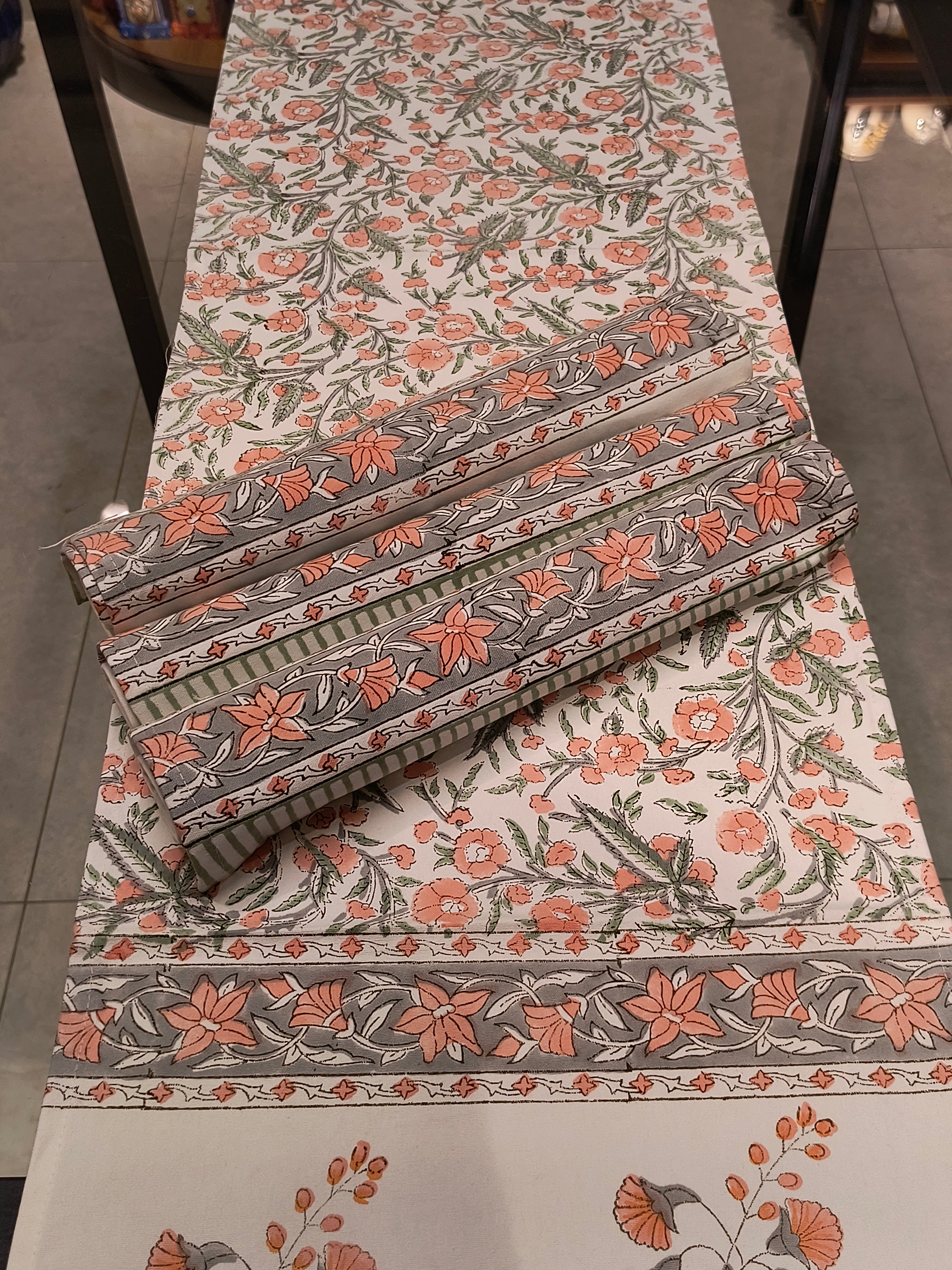 Hand Block Printed Table Runner Set