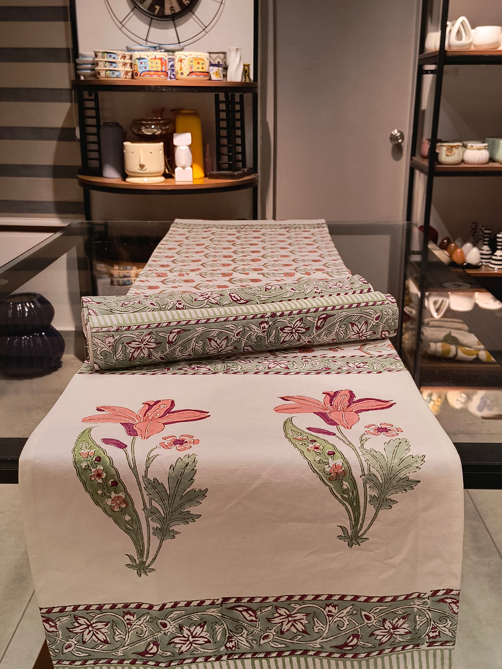 Hand Block Printed Table Runner Set