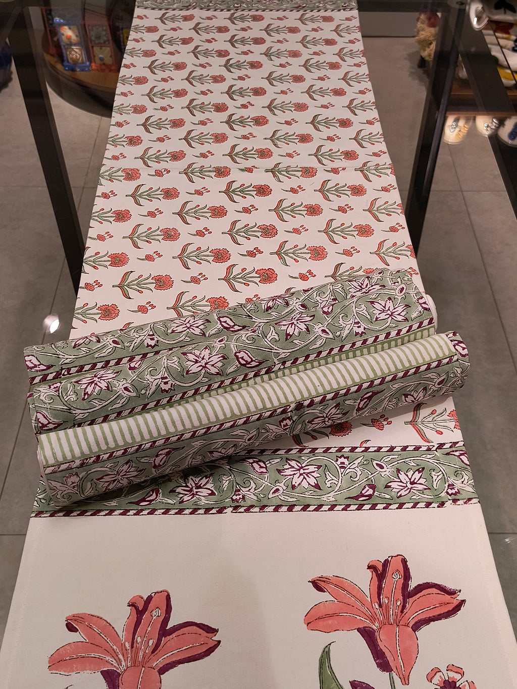 Hand Block Printed Table Runner Set