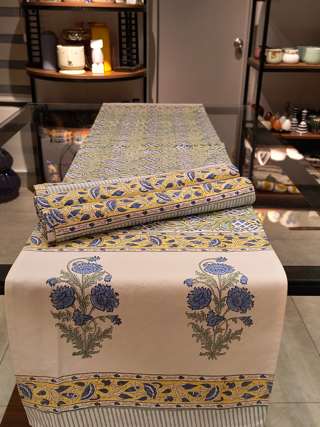 Hand Block Printed Table Runner Set