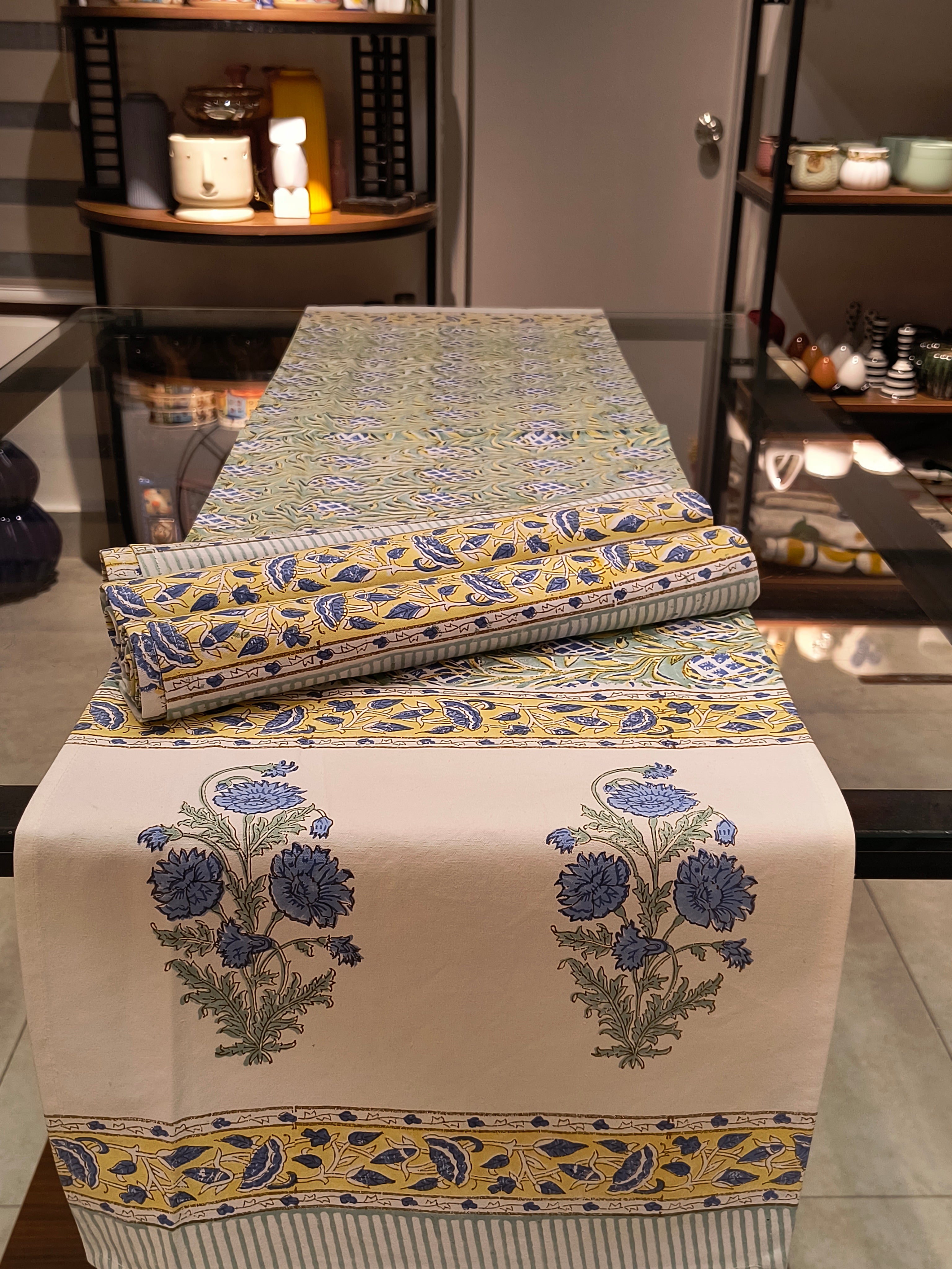 Hand Block Printed Table Runner Set