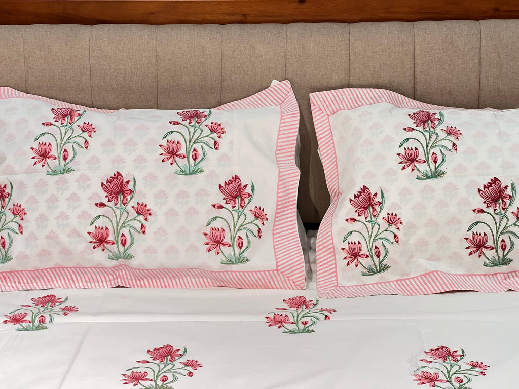Hand Block Printed King Size Bedsheet