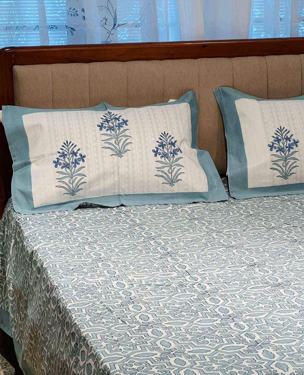 Hand Block Printed King Size Bedsheets