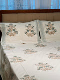Hand Block Printed King Size Bedsheet