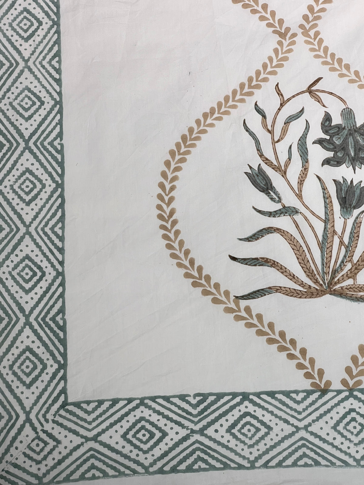Hand Block Printed king size Bedsheet