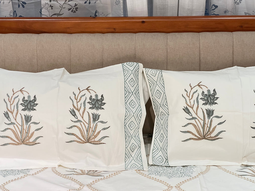 Hand Block Printed king size Bedsheet