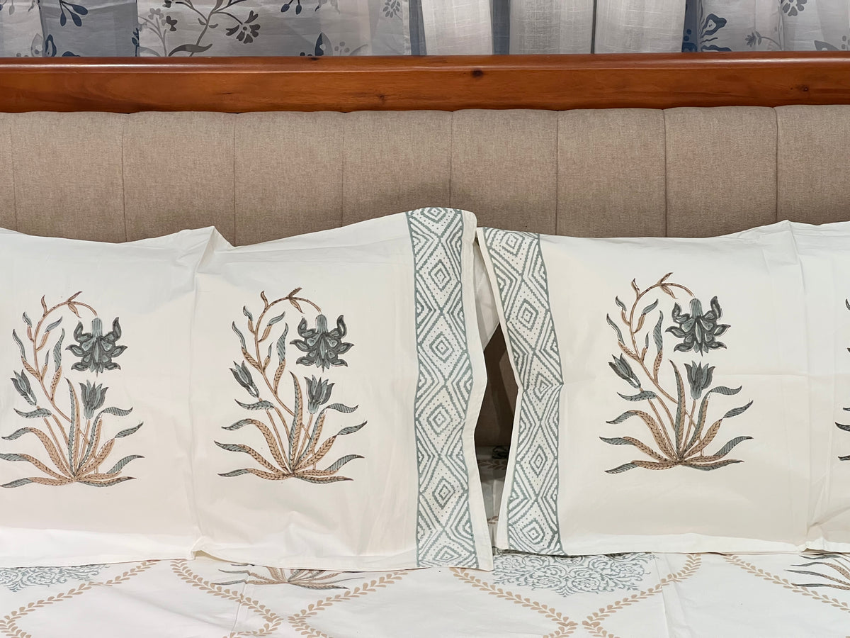 Hand Block Printed king size Bedsheet