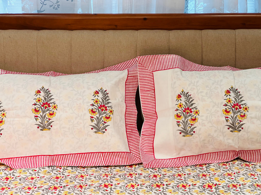 Hand Block Printed King Size Bedsheet