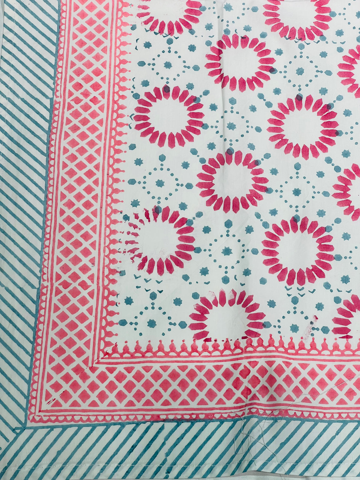 Hand Block Printed King Size Bedsheet