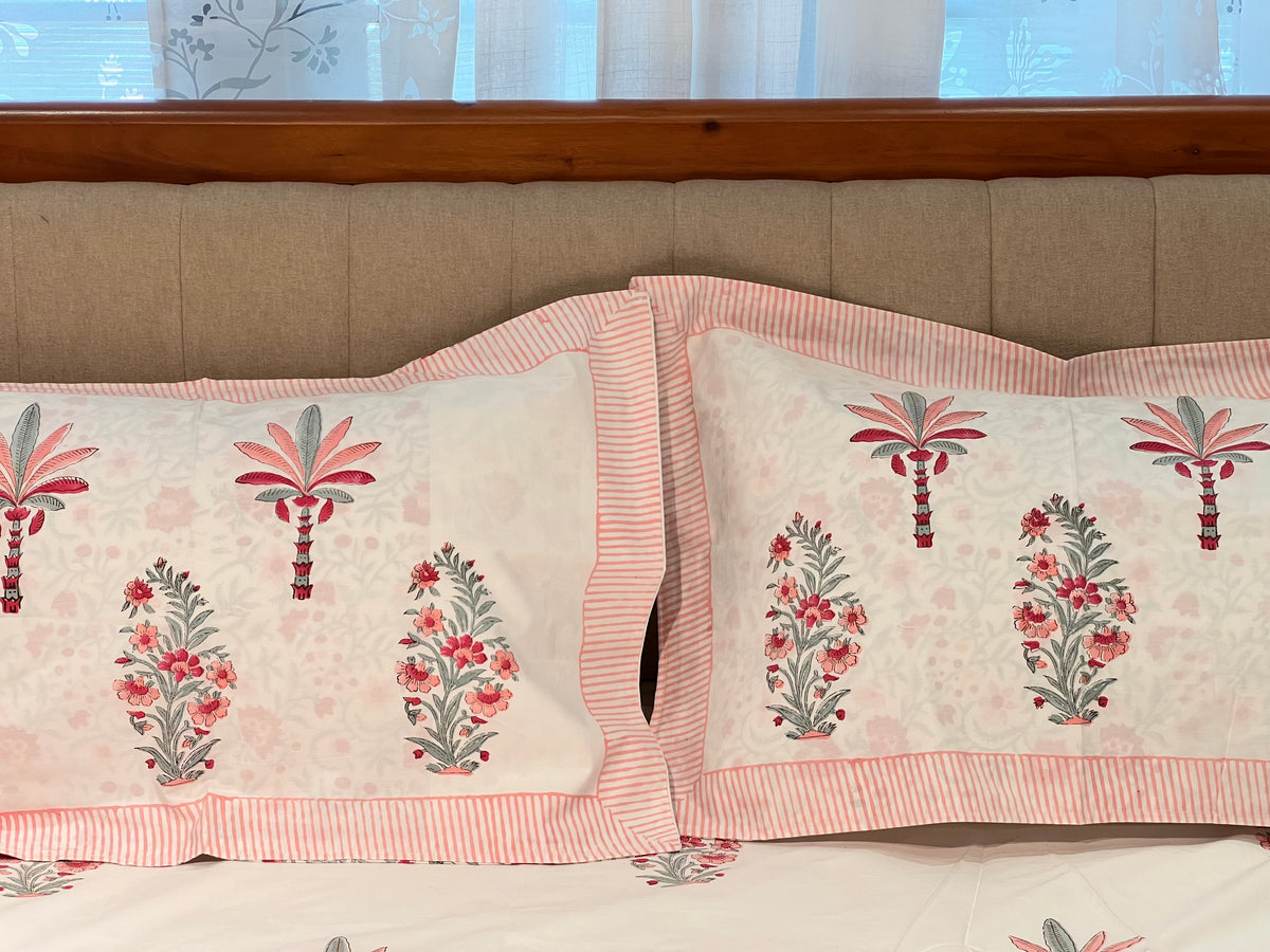 Hand Block Printed King Size Bedsheet