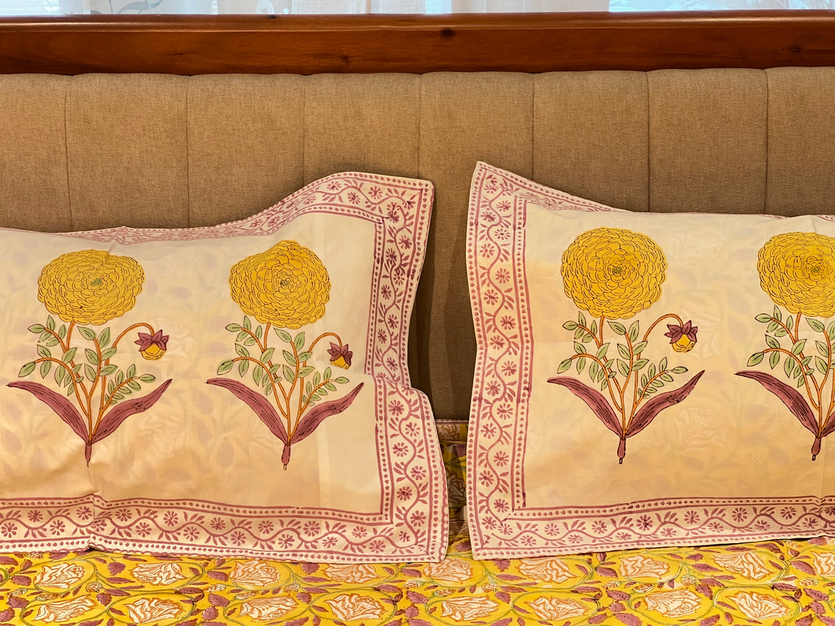 Hand Block Printed King Size Bedsheet