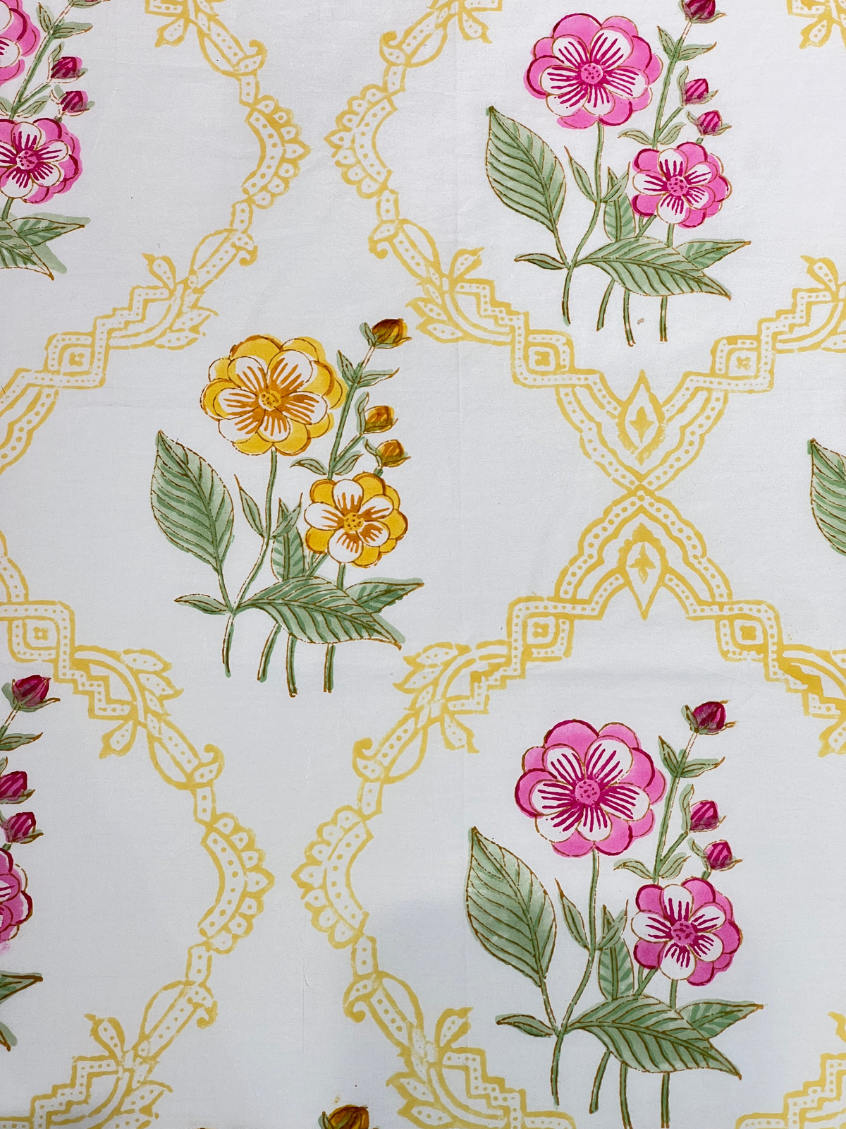 Hand Block Printed king Size Bedsheet