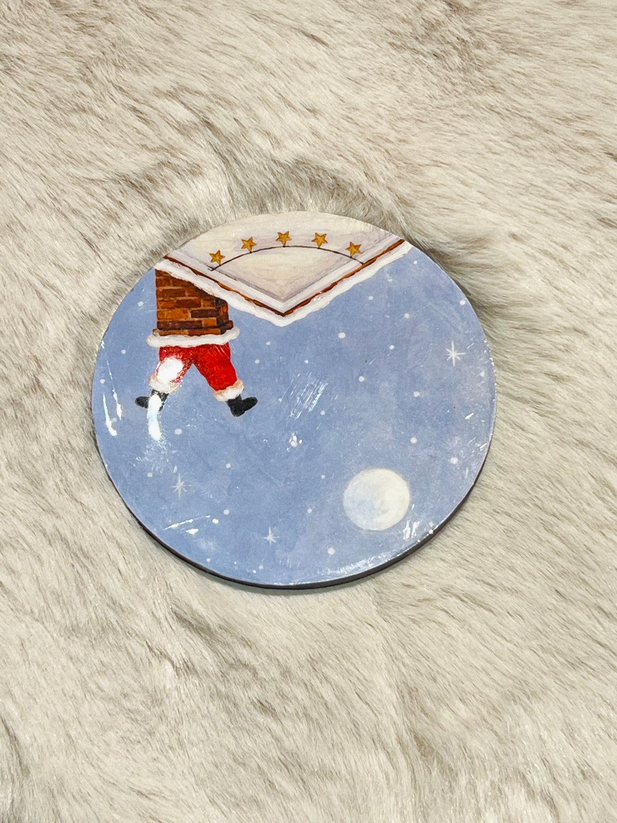 Xmas Theme Wooden Coaster