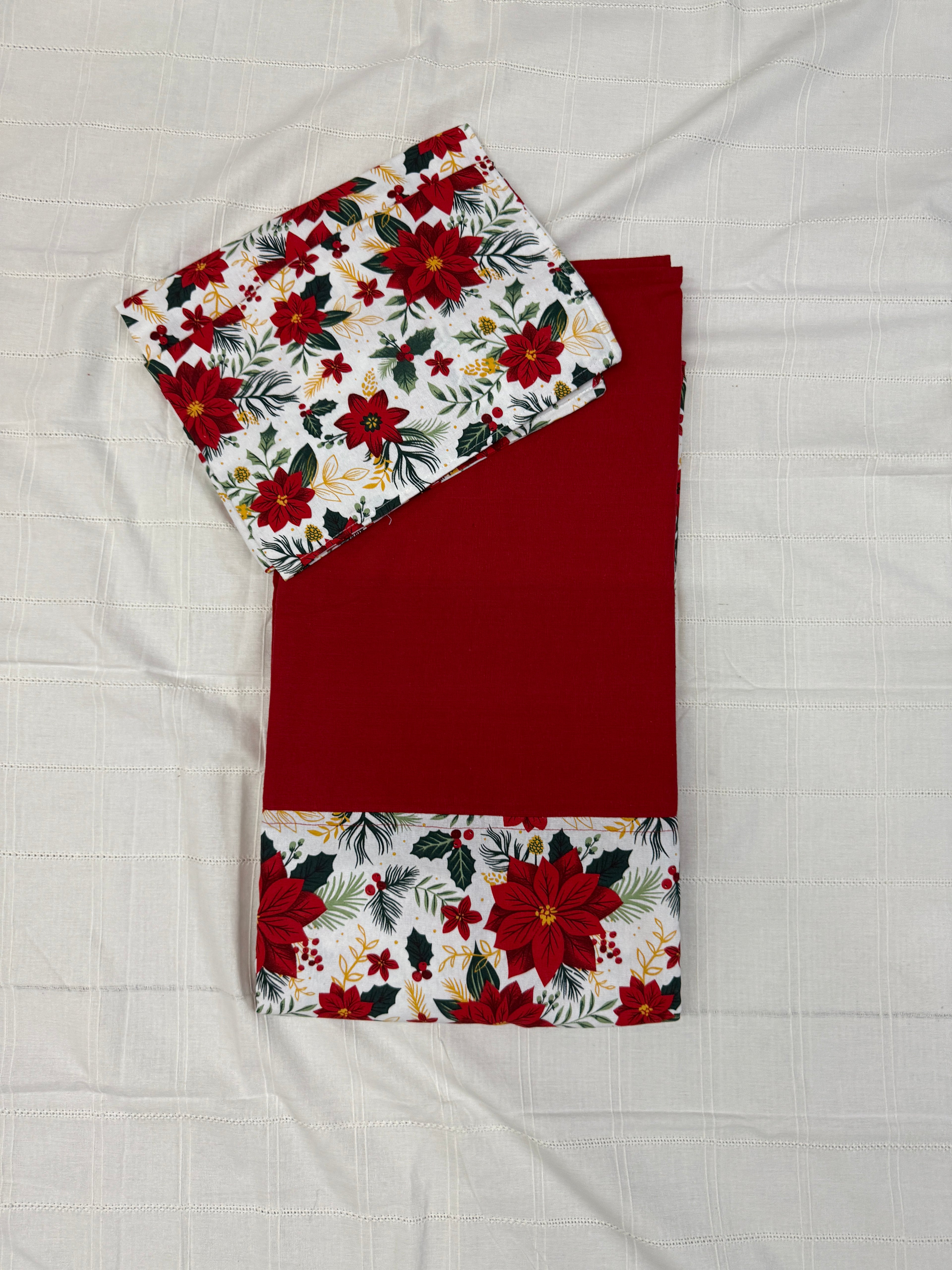 KING SIZE BEDSHEET WITH CHRISTMAS PRINT