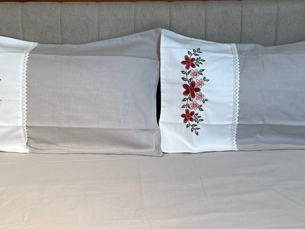 King Size Embroidered Bedsheets