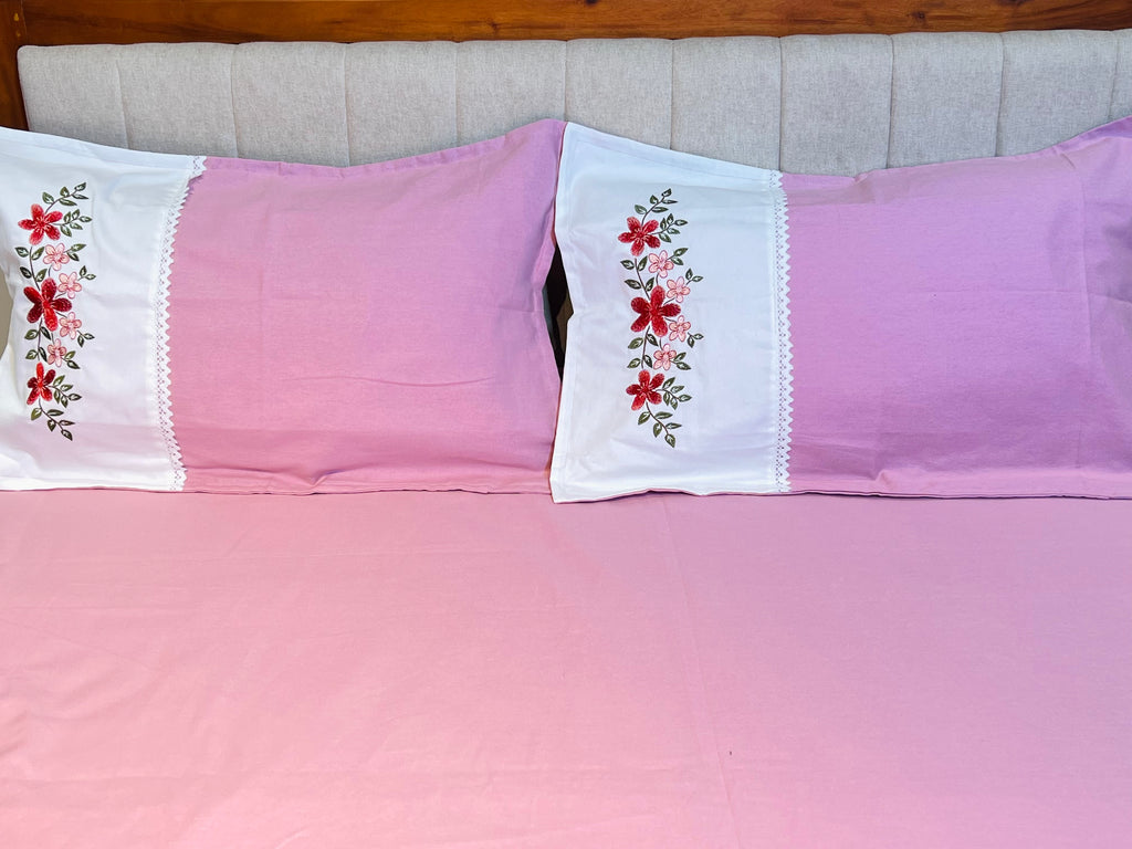 King Size Embroidered Bedsheets
