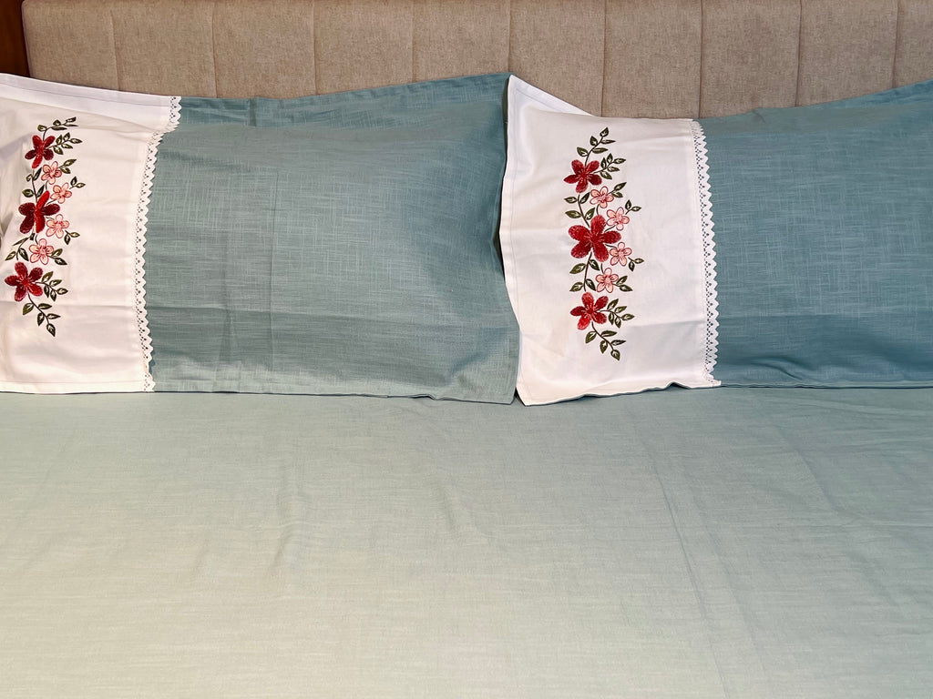 King Size Embroidered Bedsheets
