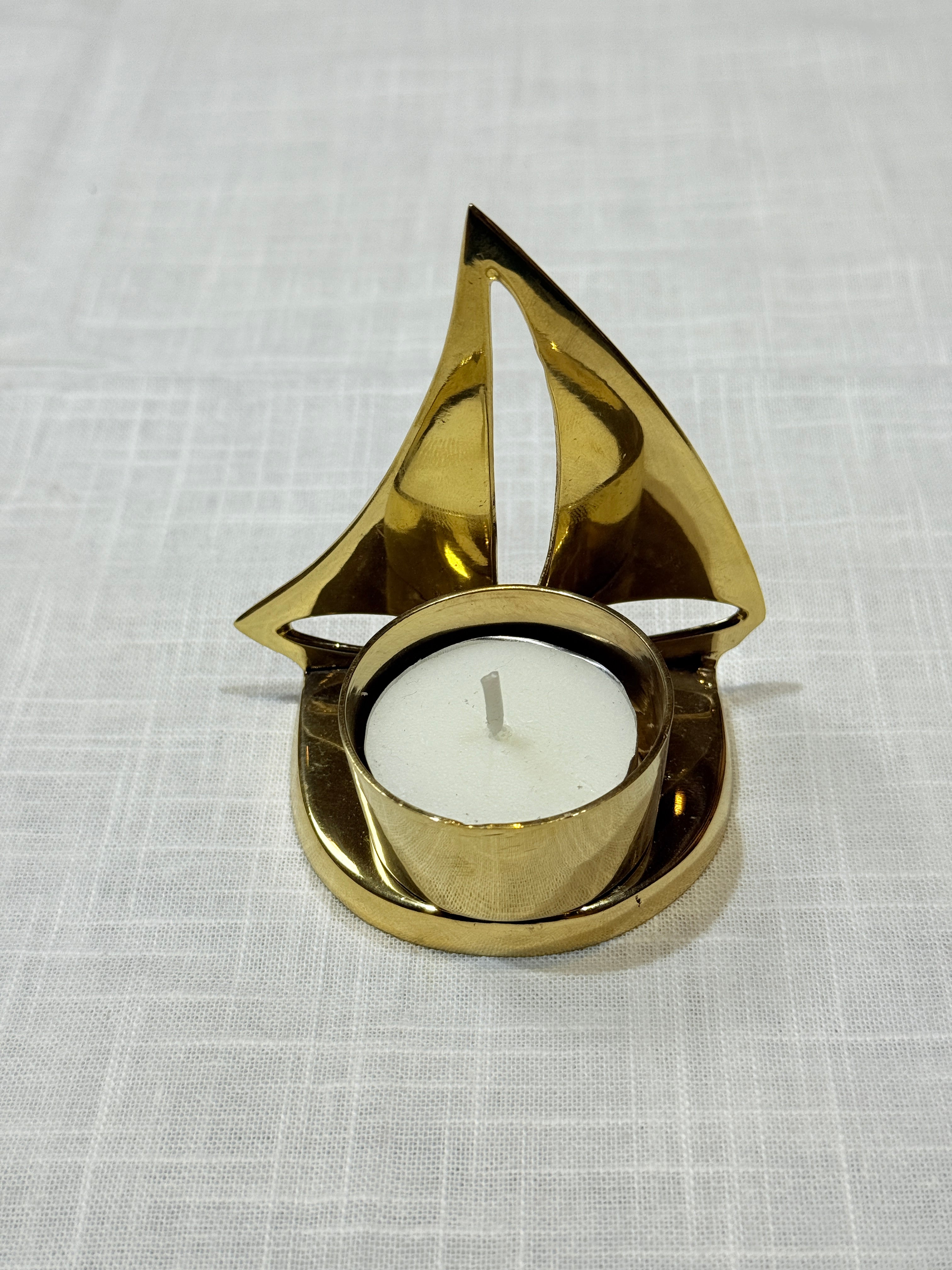 Xmas Theme Brass Candle Holder