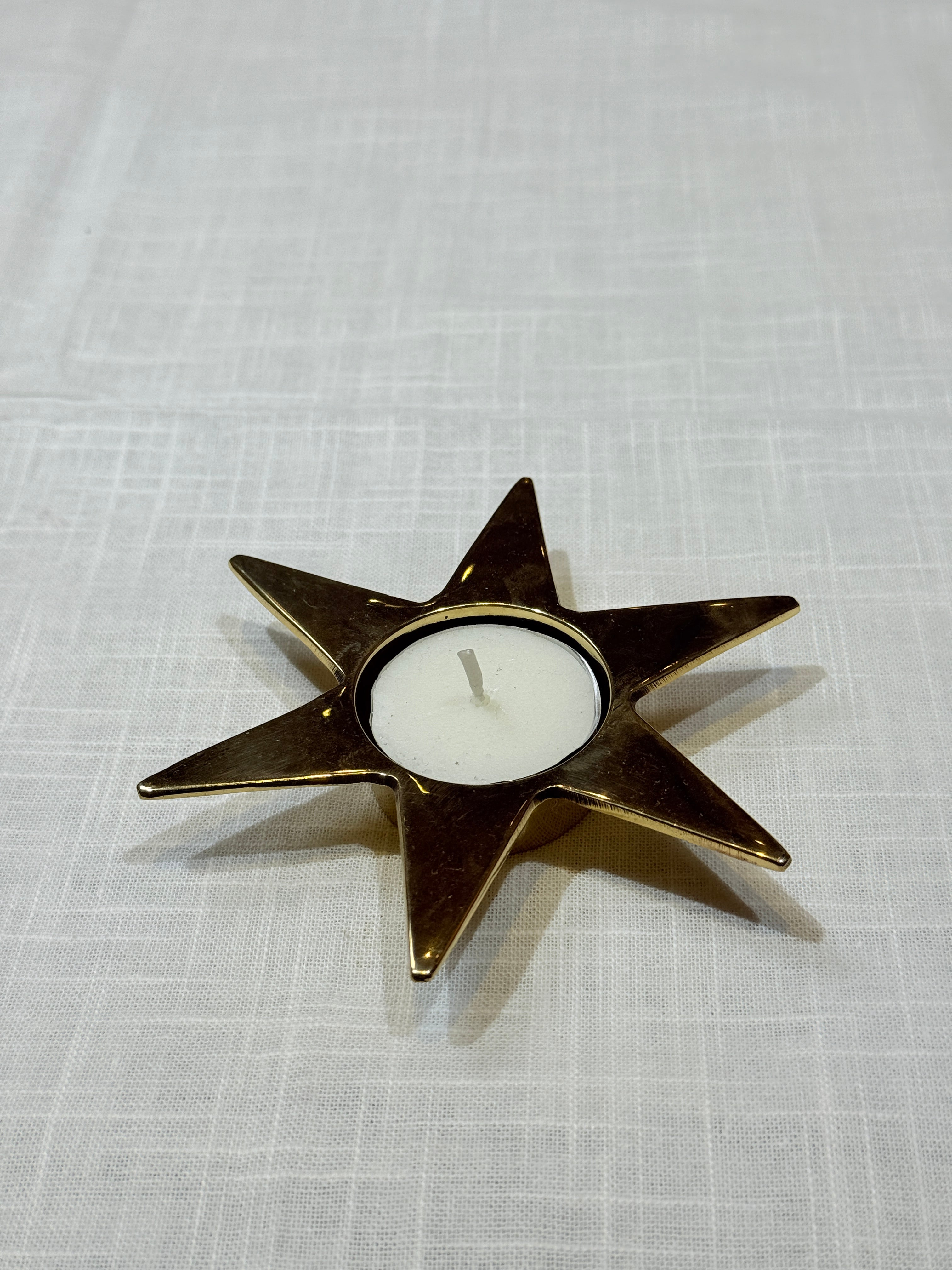 Xmas Theme Brass Candle Holder