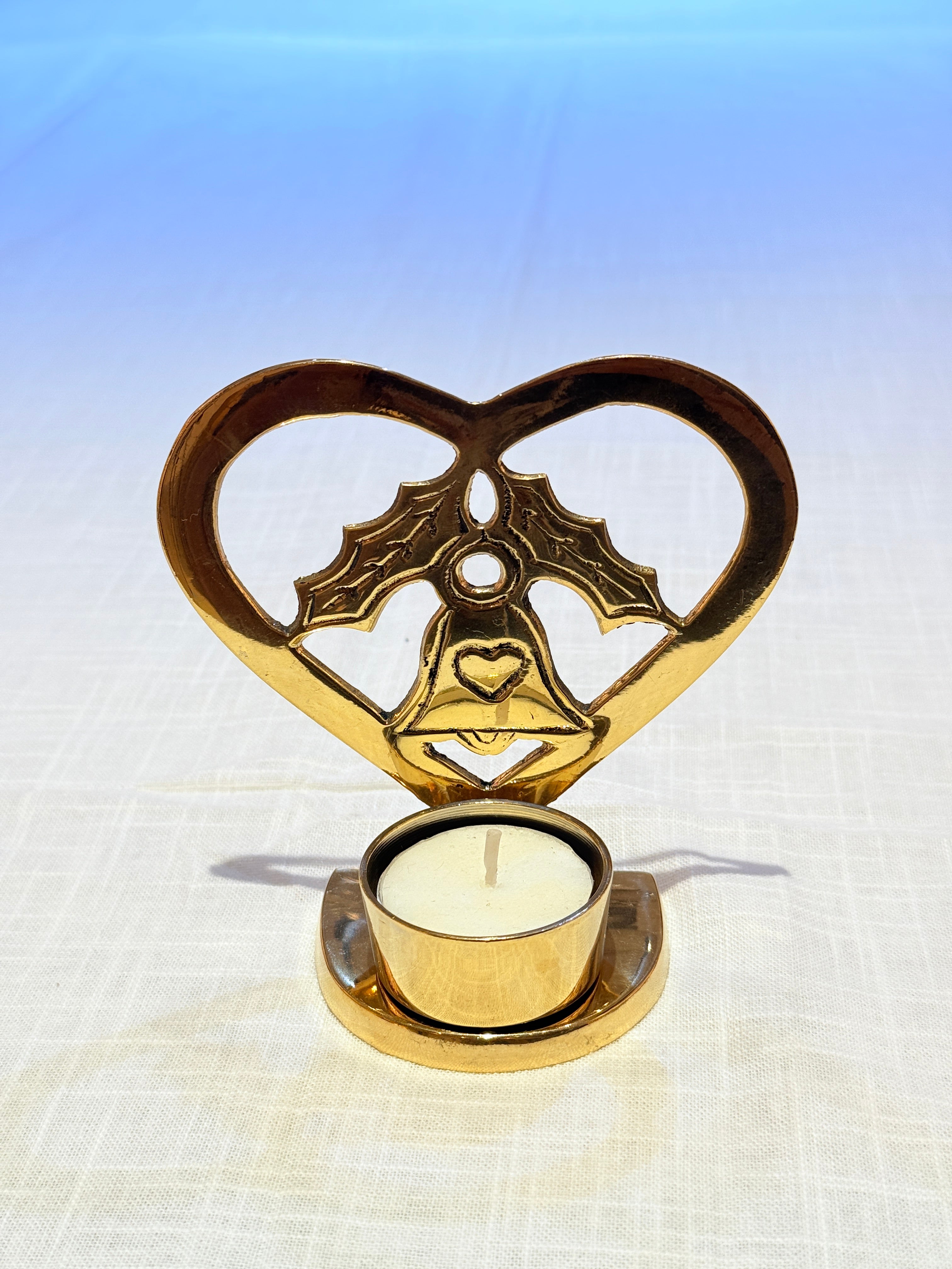 Xmas Theme Brass Candle Holder