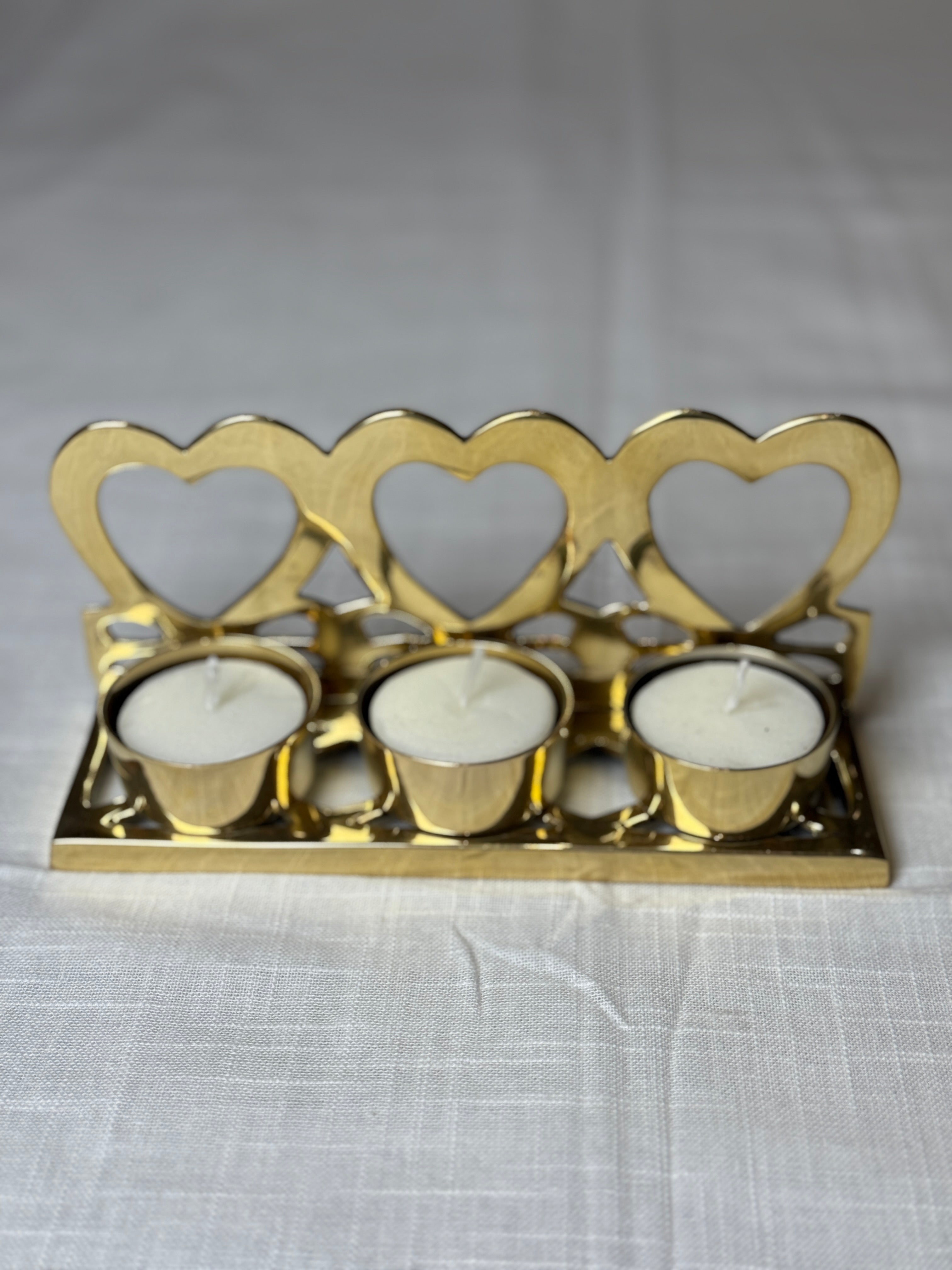 Xmas Theme Brass Candle Holder