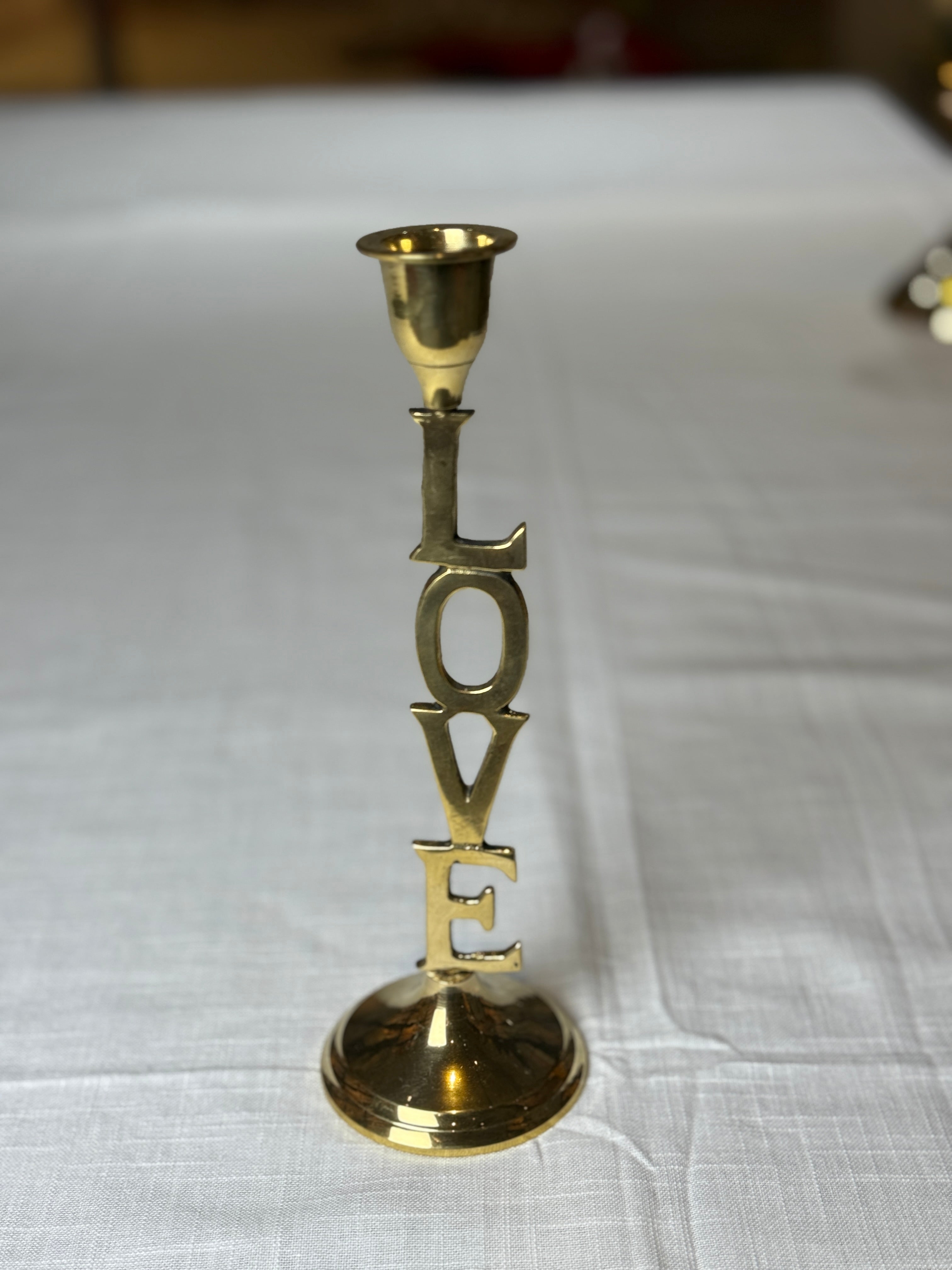 Xmas Theme Brass Candle Holder