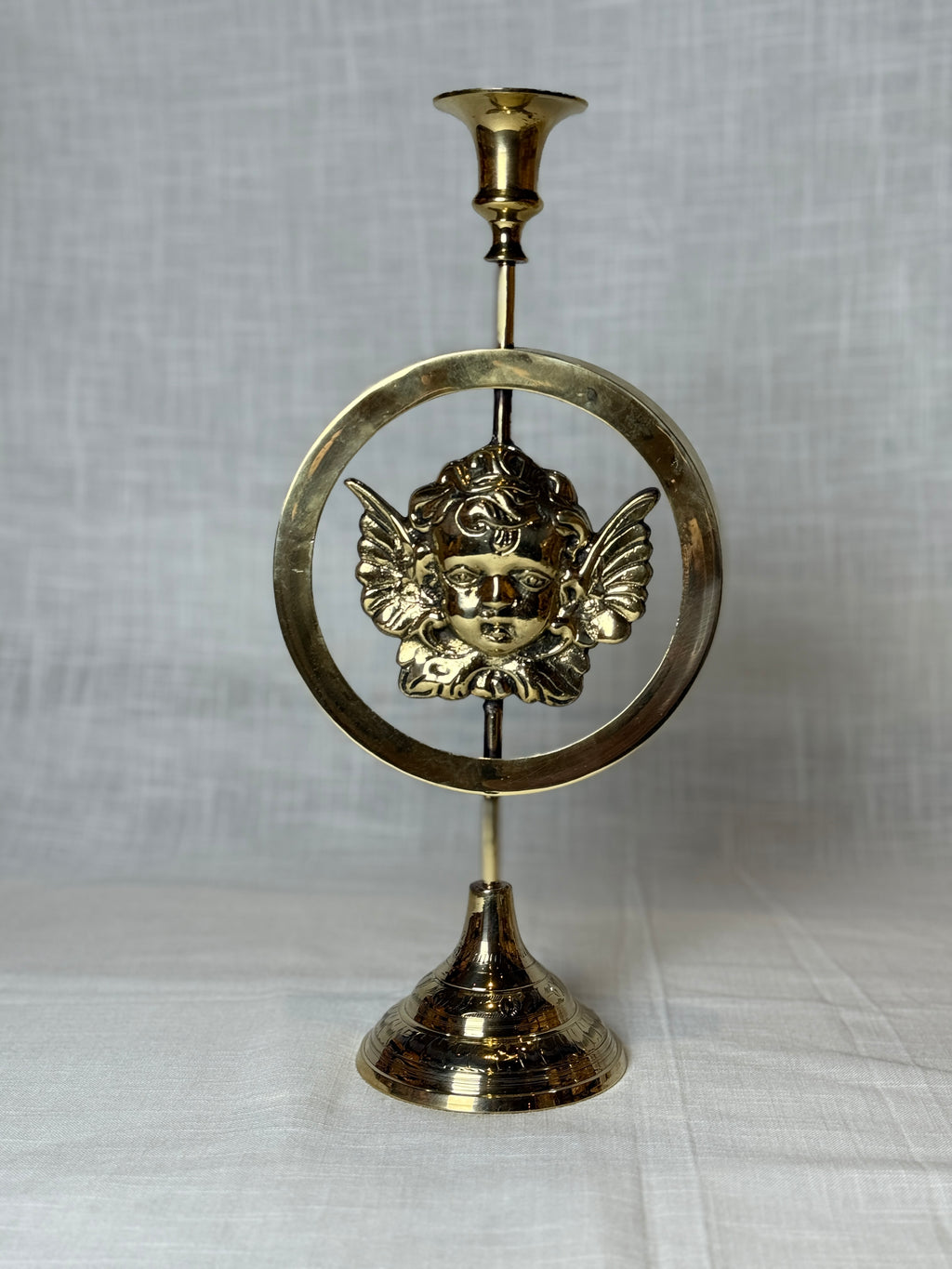 Xmas Theme Brass Candle Holder