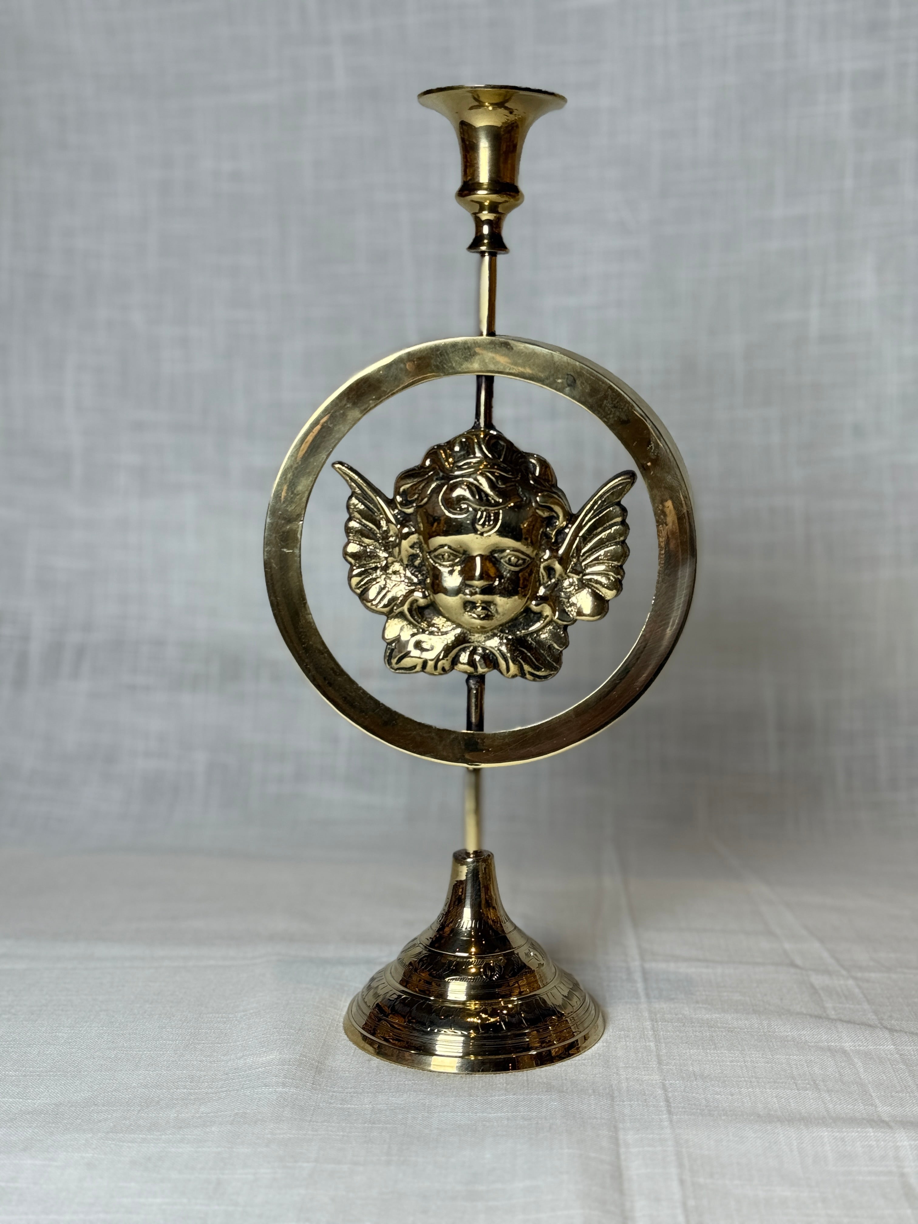Xmas Theme Brass Candle Holder