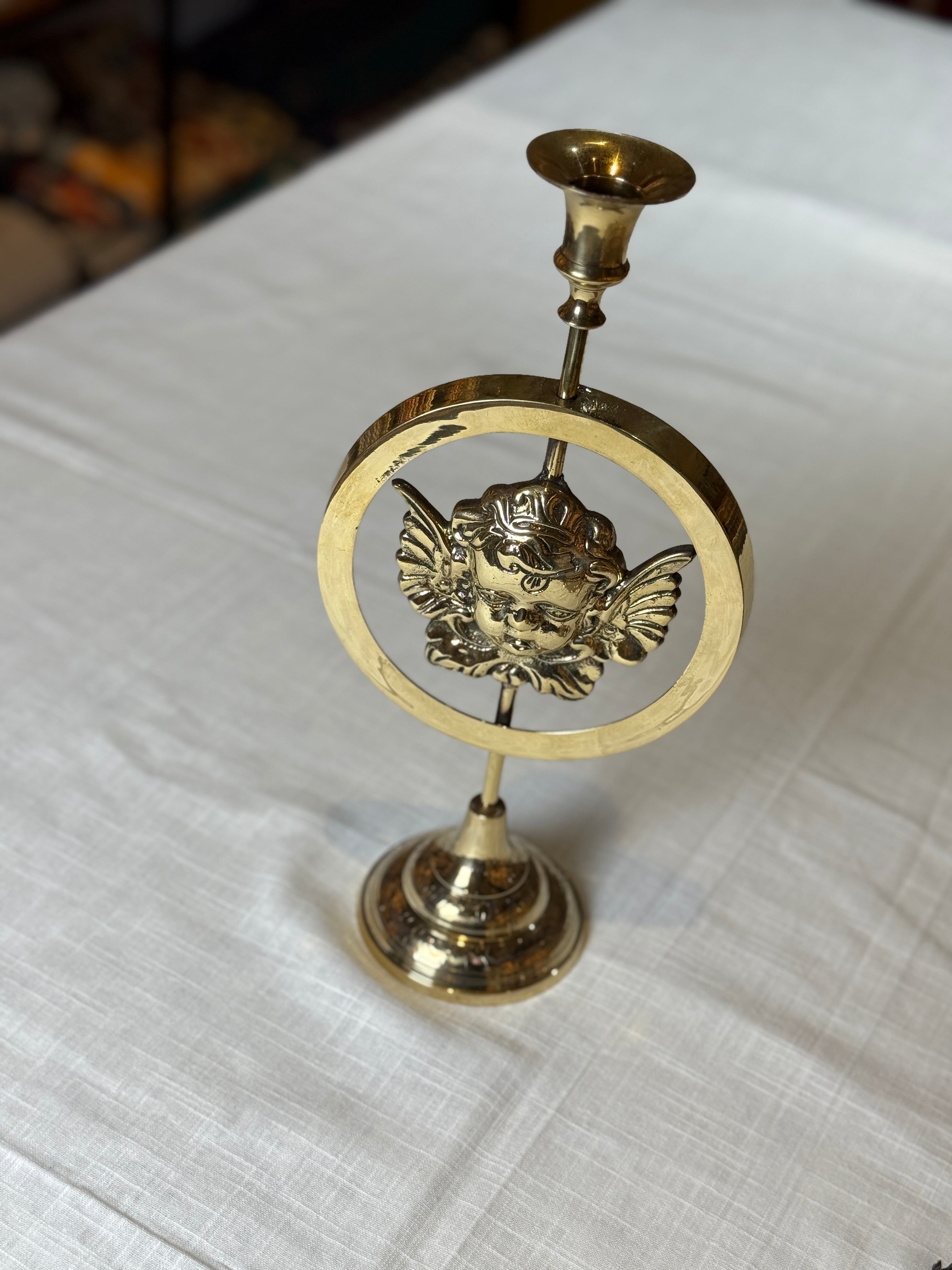 Xmas Theme Brass Candle Holder