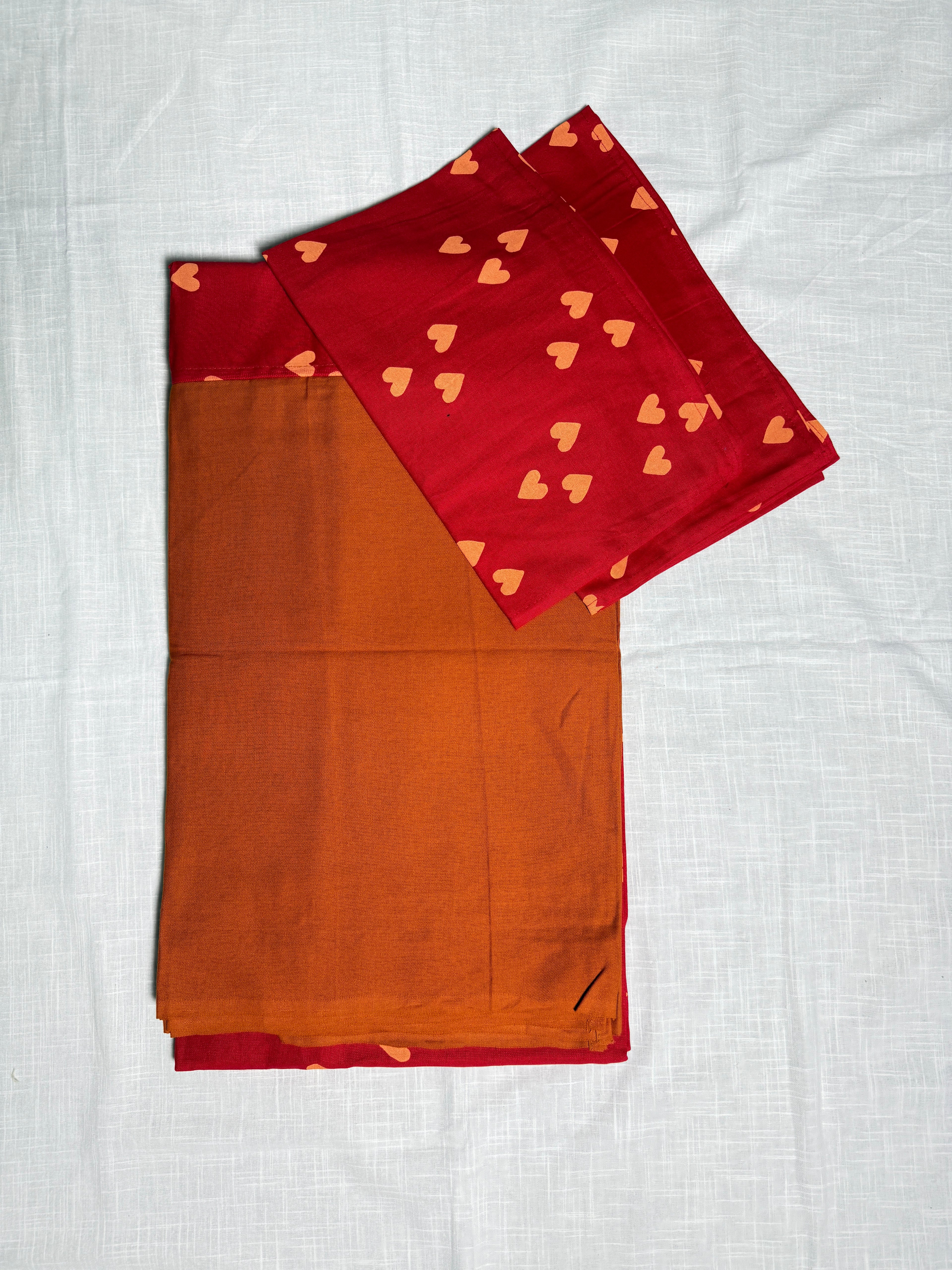 Heart Theme King Size Bedsheet