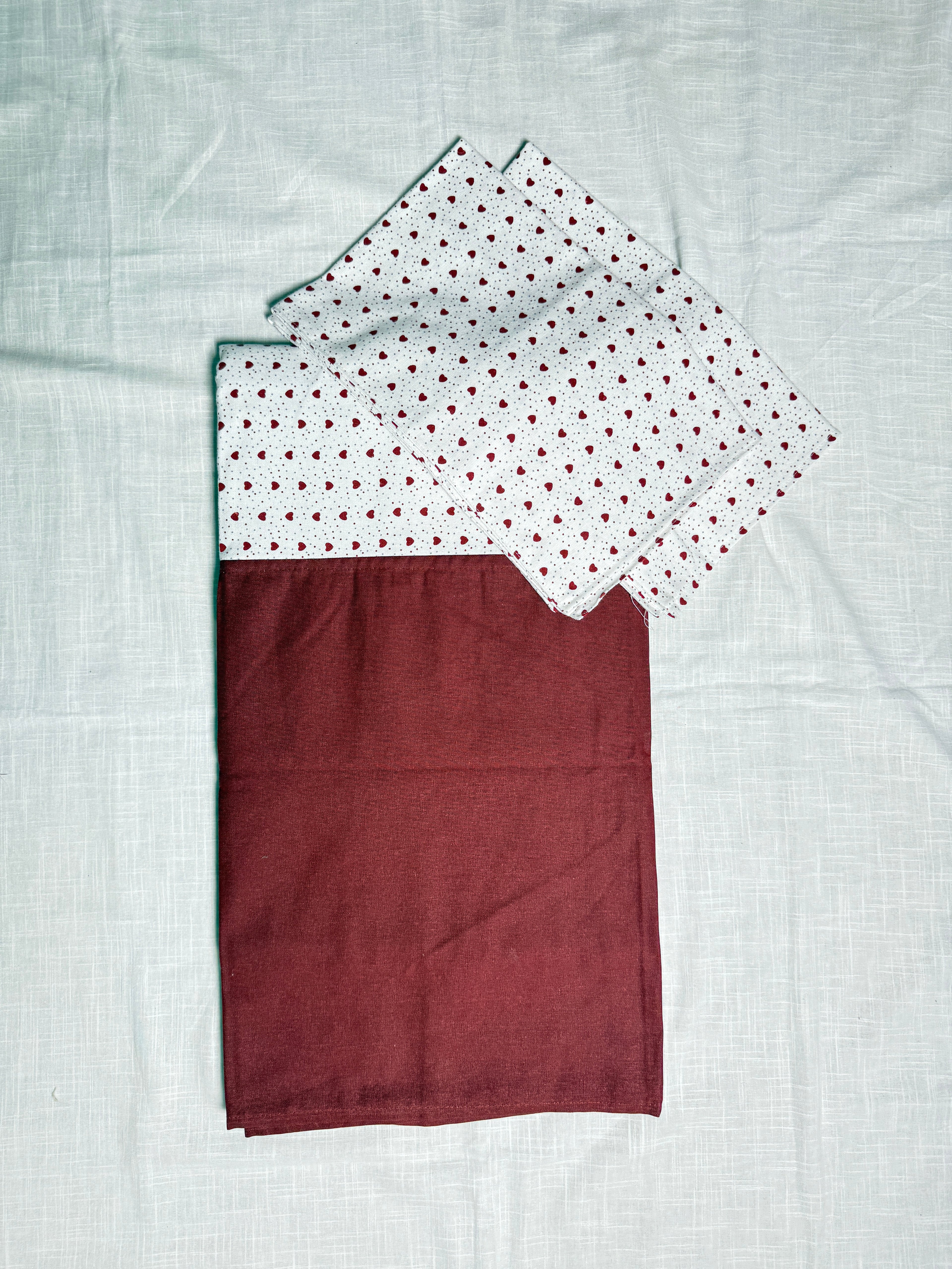 Heart Theme King Size Bedsheet