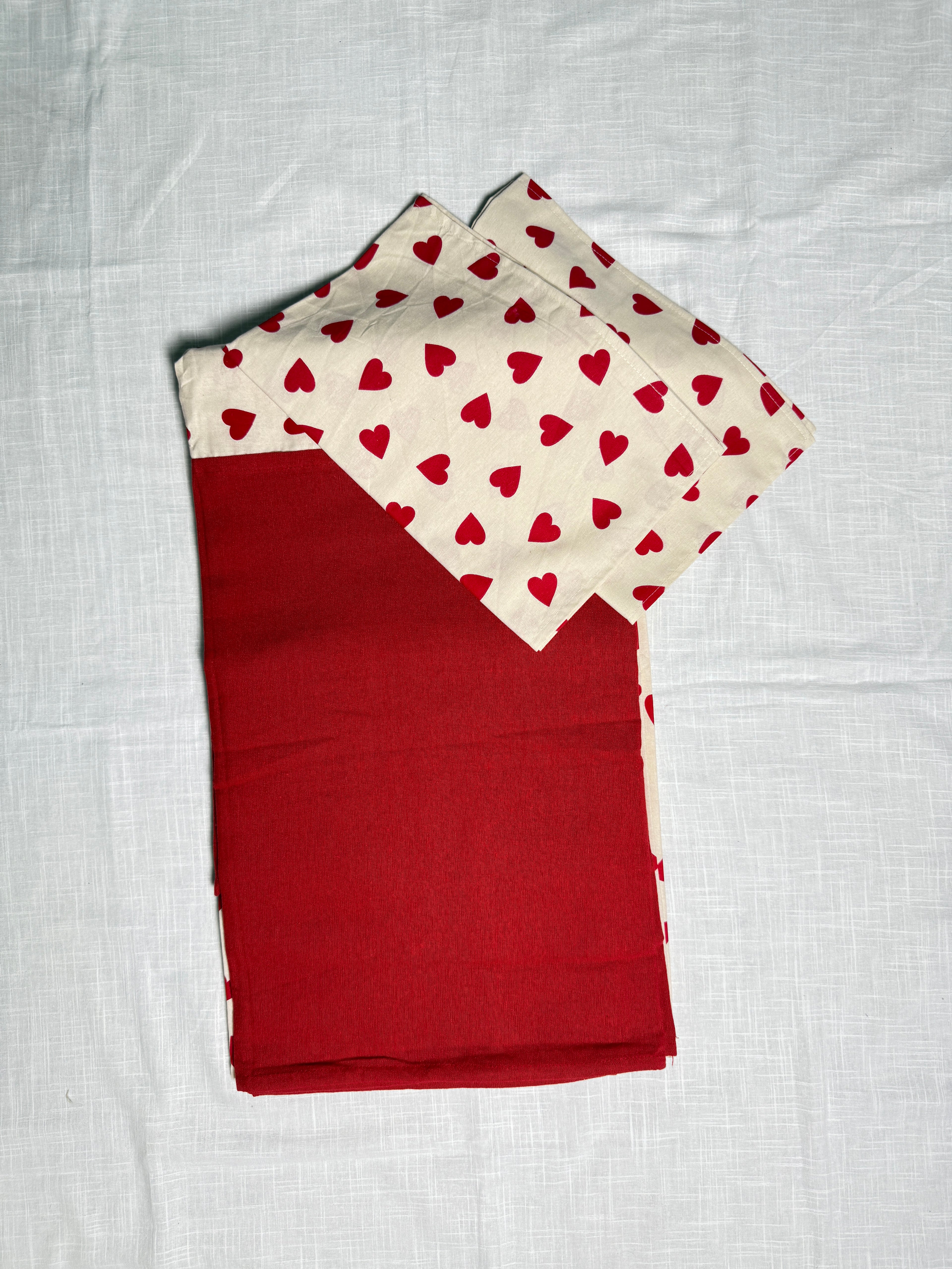 Heart Theme King Size Bedsheet