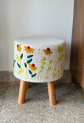 Embroidered Ottoman Stool