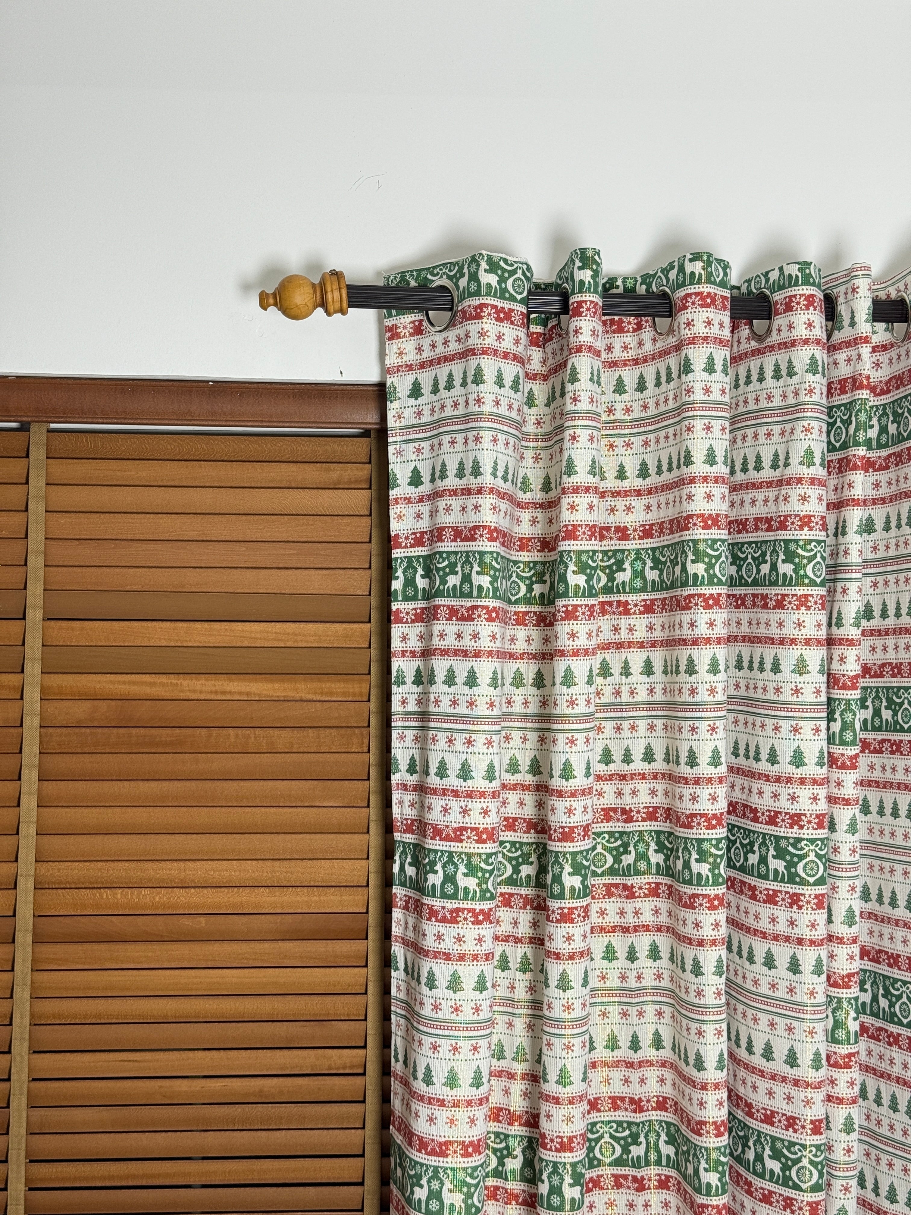 Xmas Theme Cotton Curtains