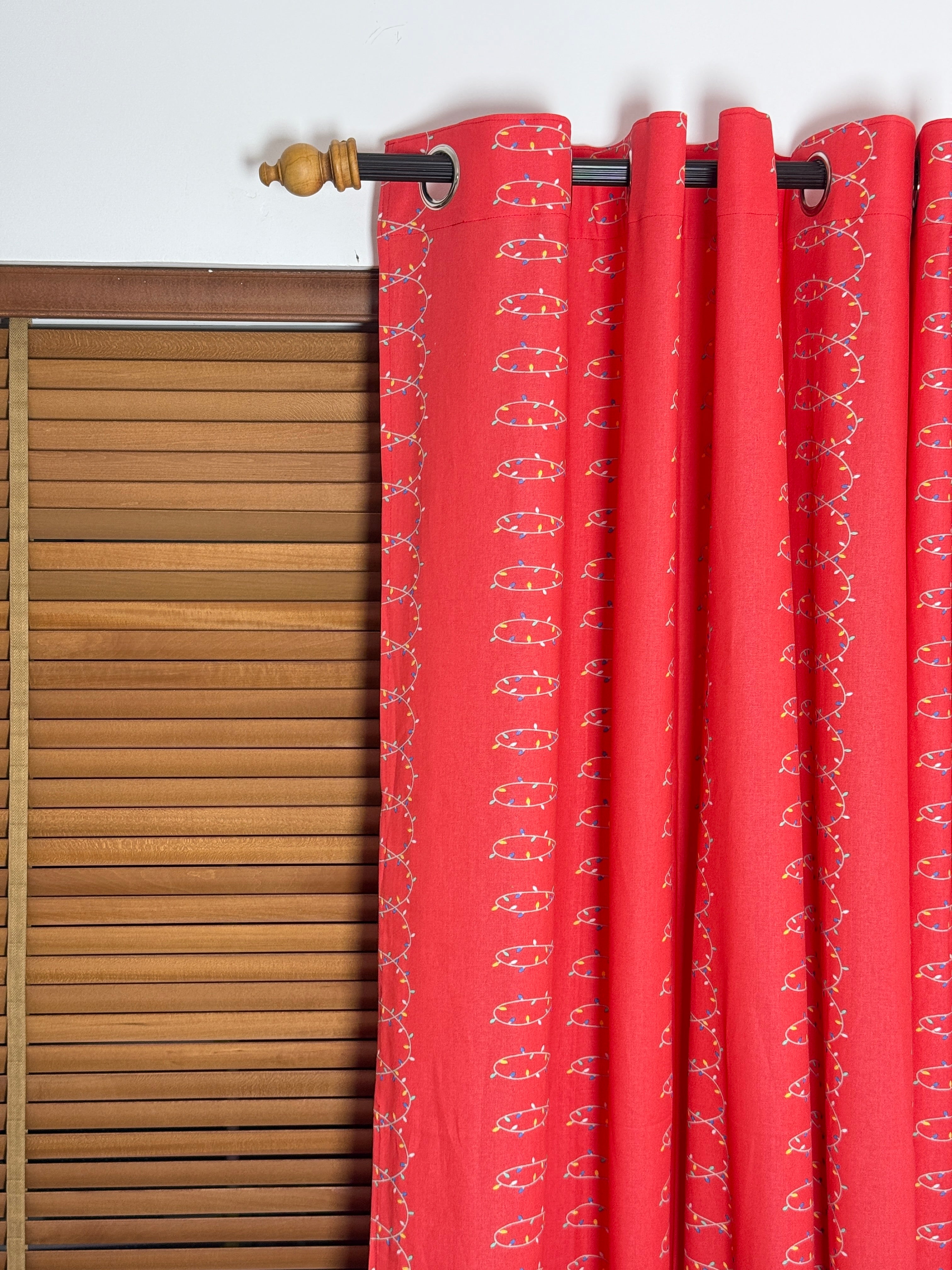 Xmas Theme Cotton Curtains