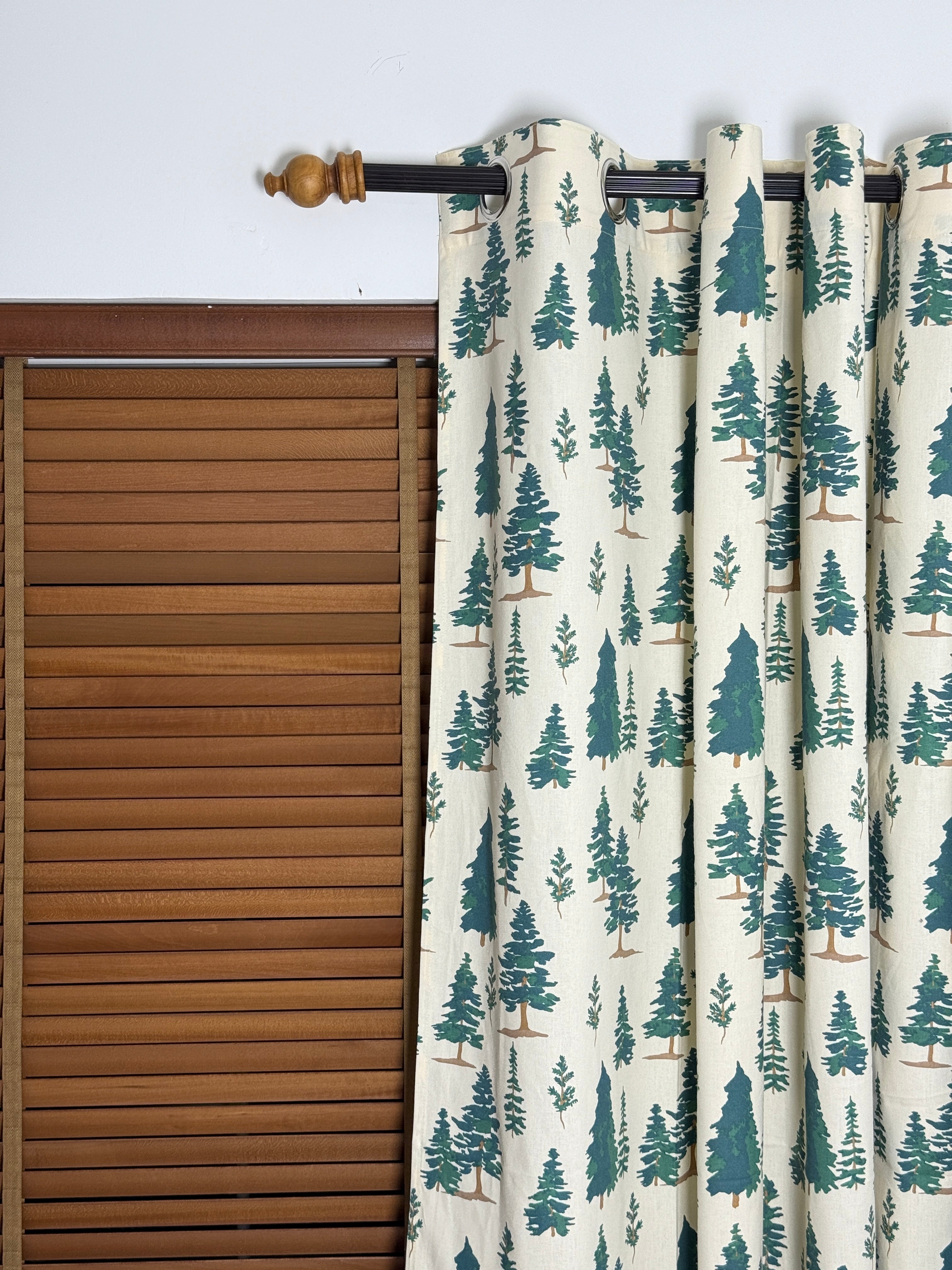Xmas Theme Cotton Curtains