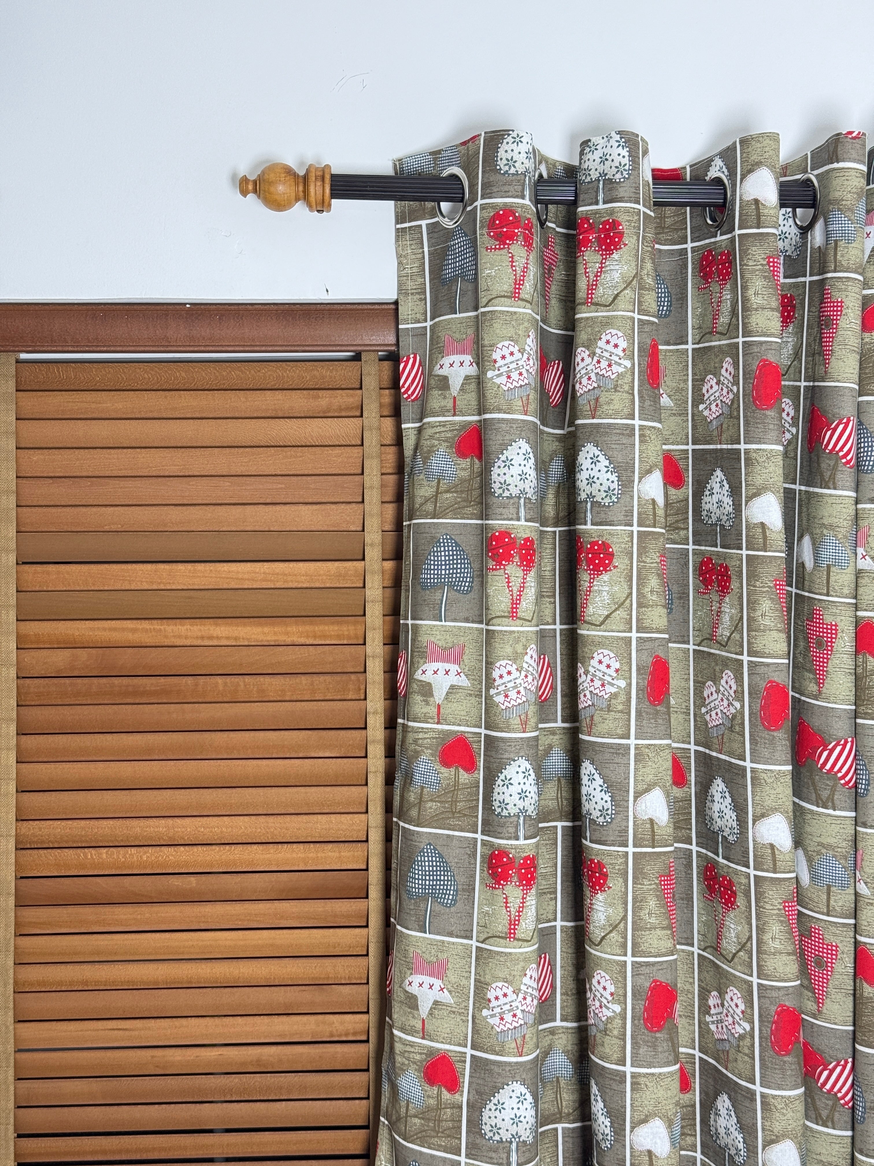 Xmas Theme Cotton Curtains